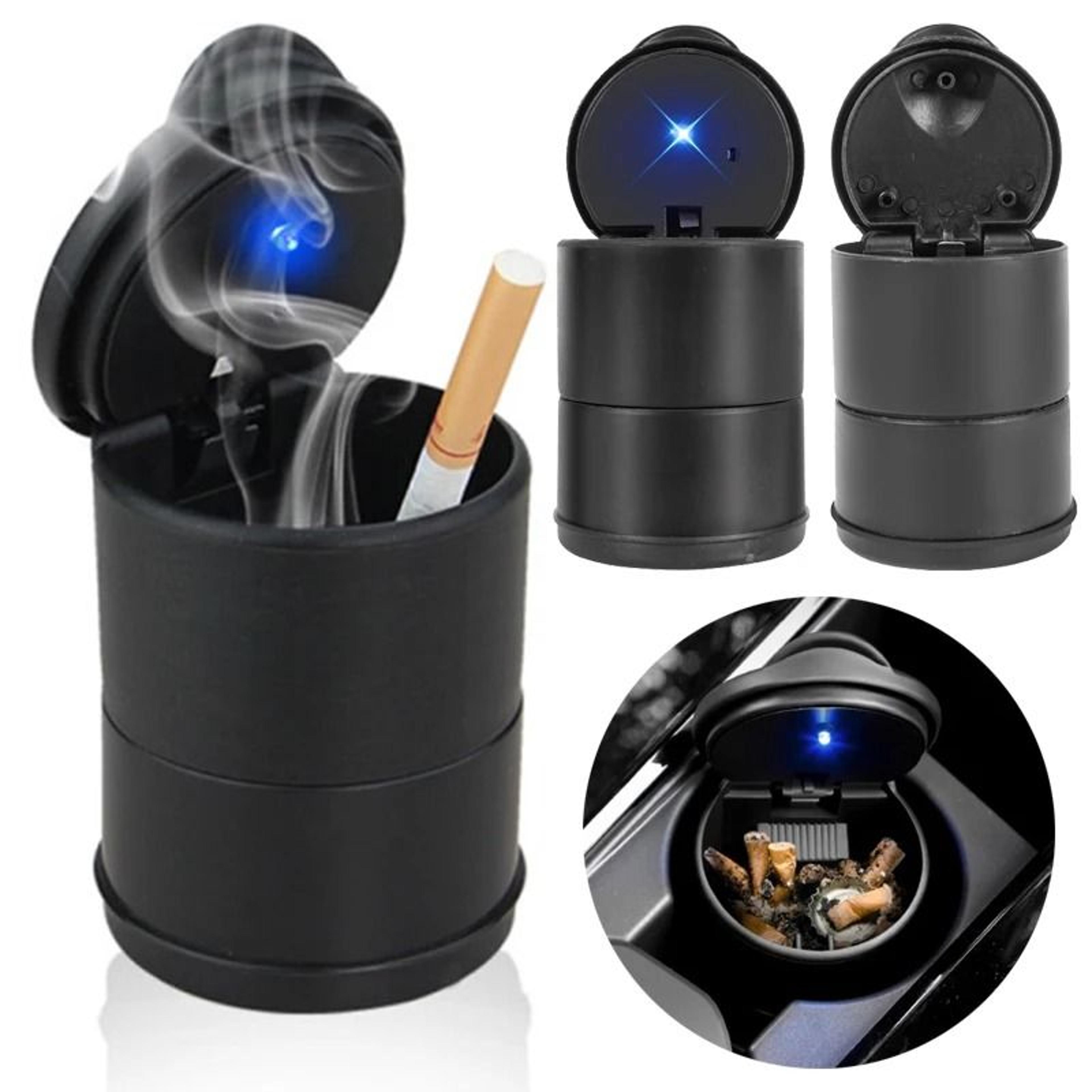 glowtray portable led car ashtray cup