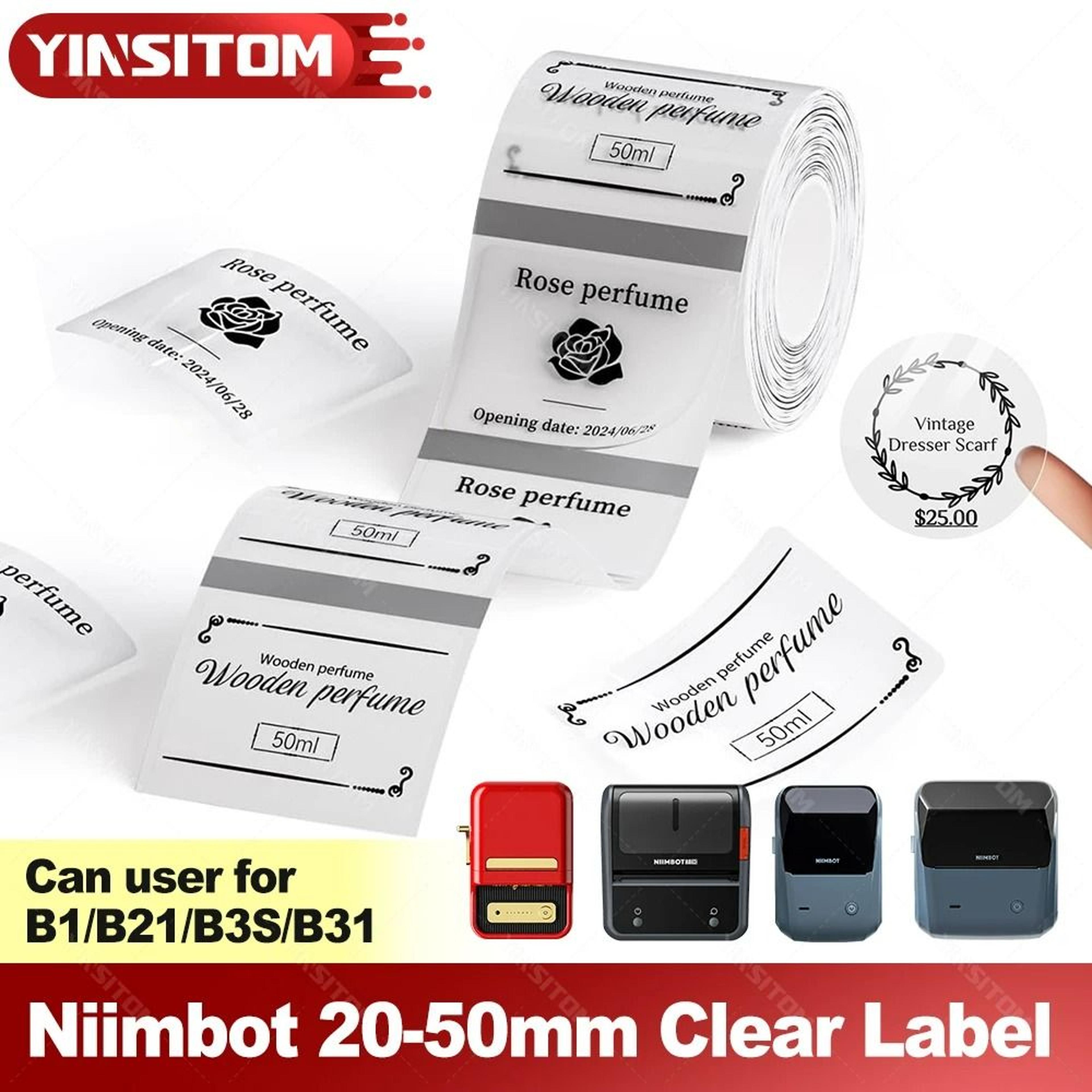 clearmark transparent thermal printer labels