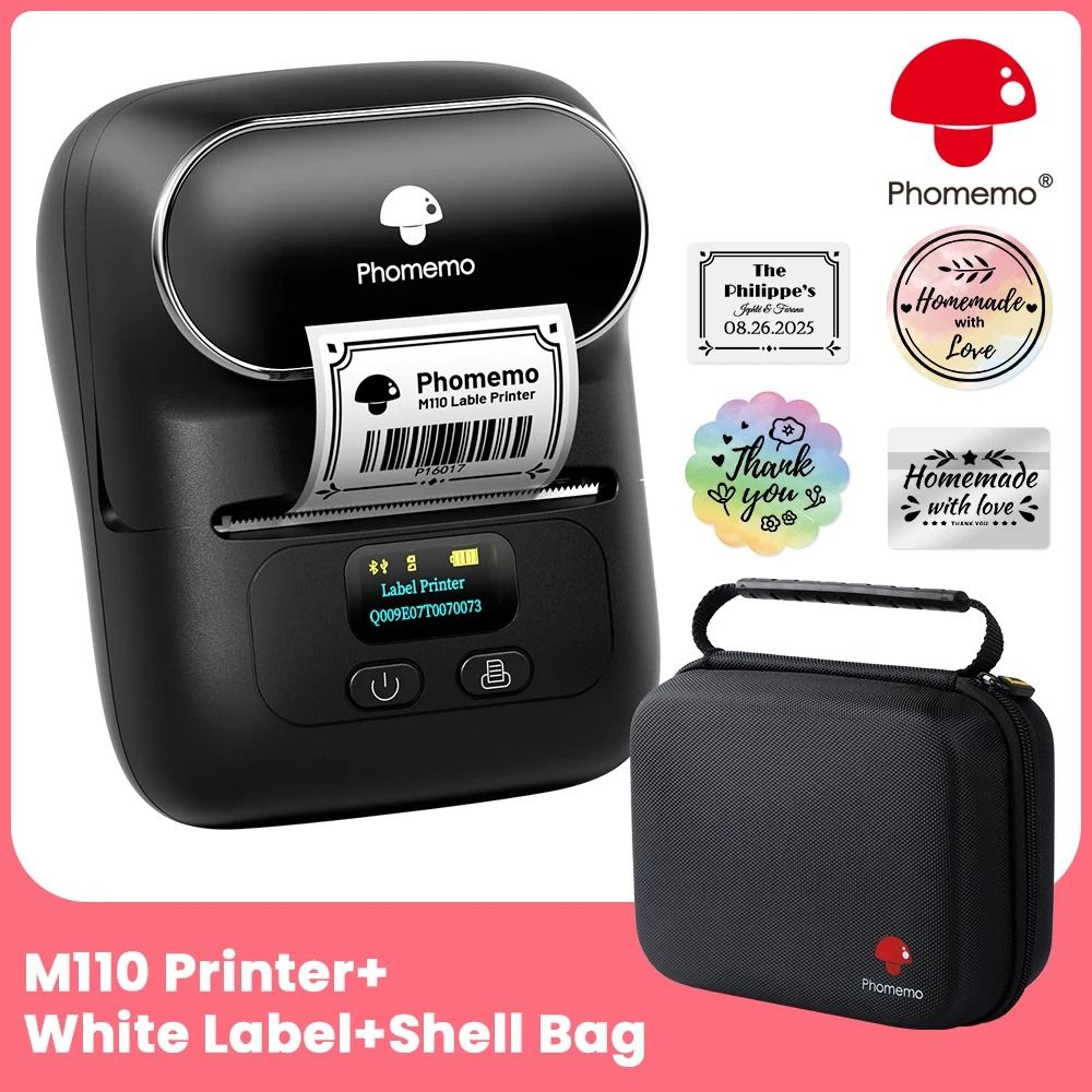 phomemo m110 portable bluetooth thermal label printer