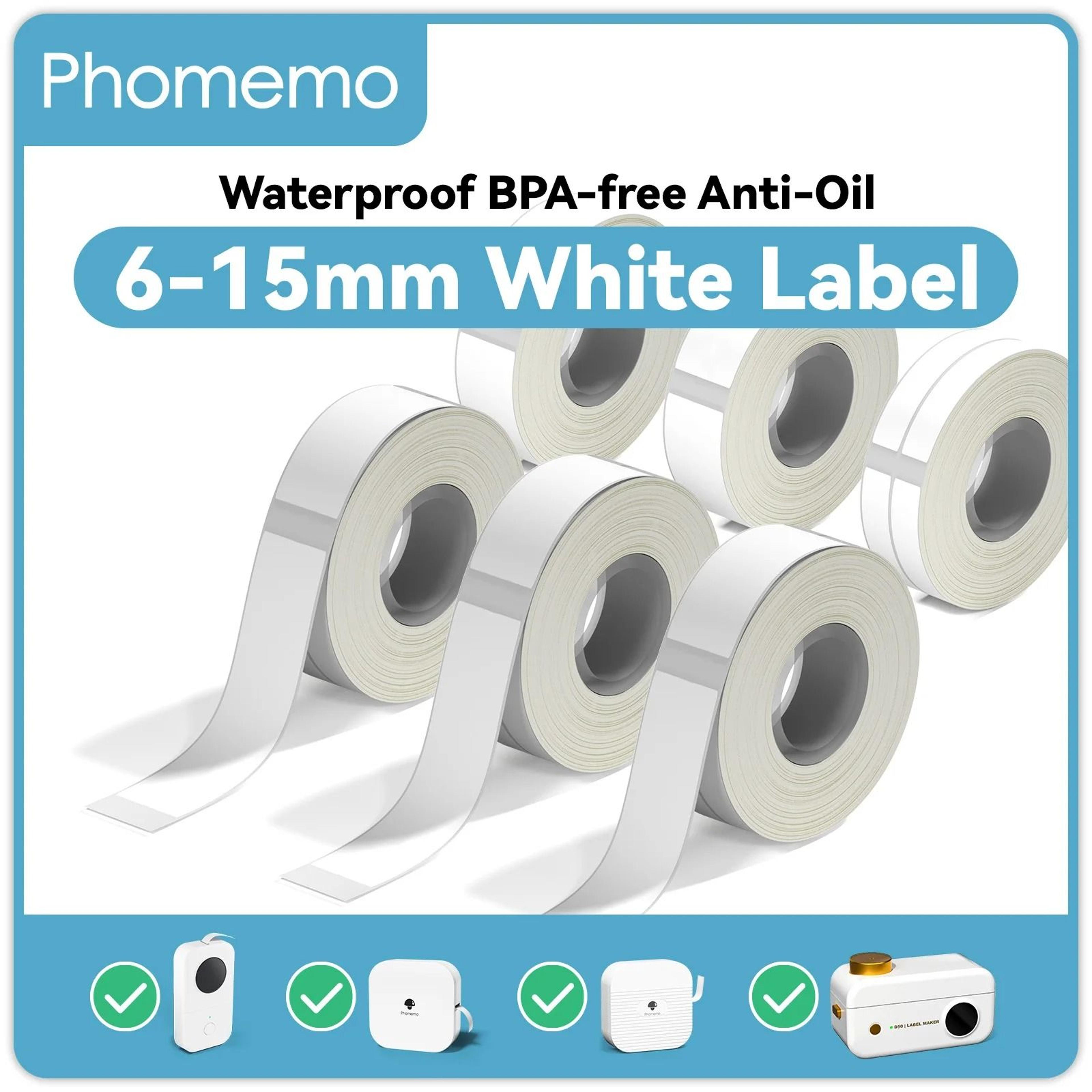 phomemo q30 d30 white thermal label tape 3 rolls