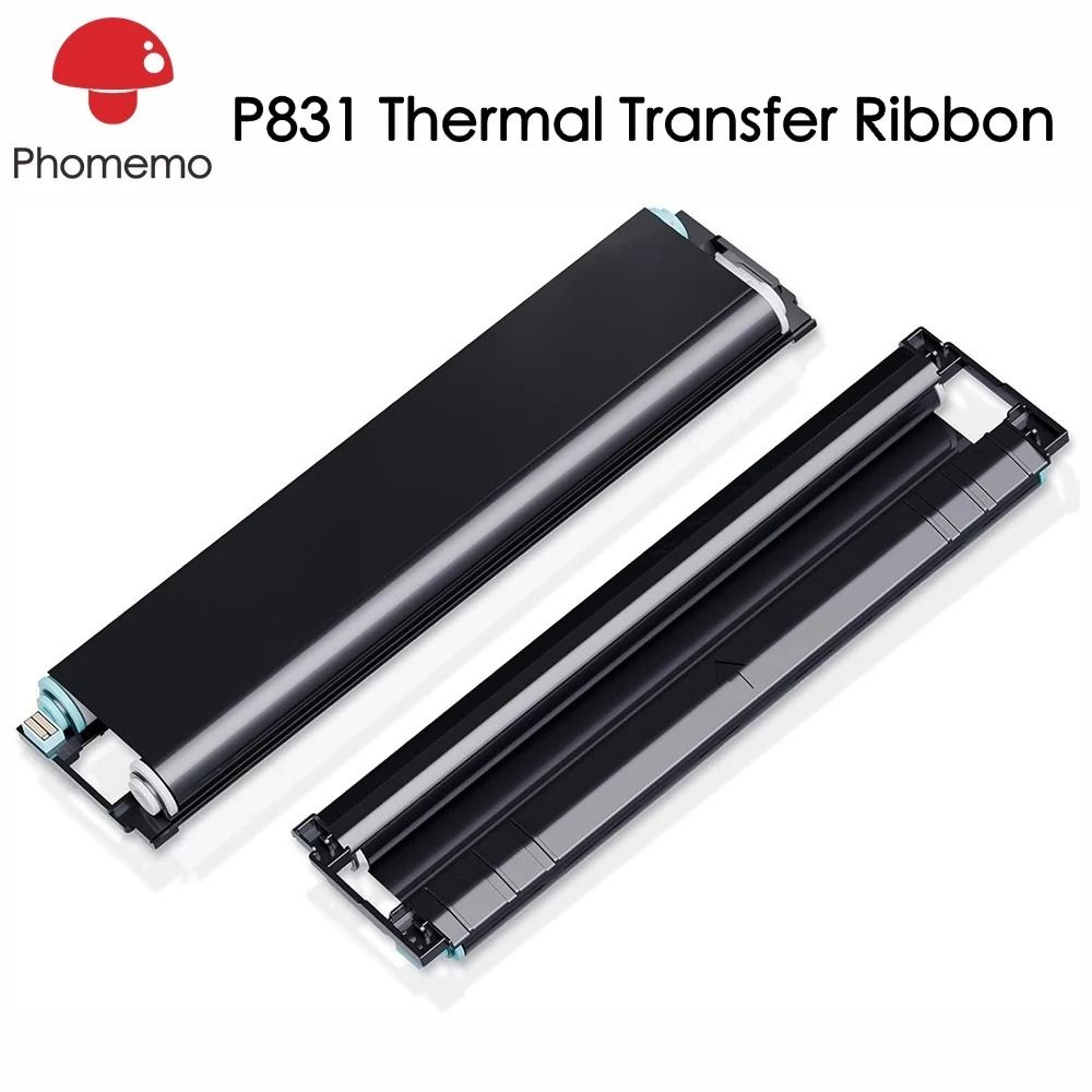phomemo p831 thermal transfer printer ribbon 2 pack