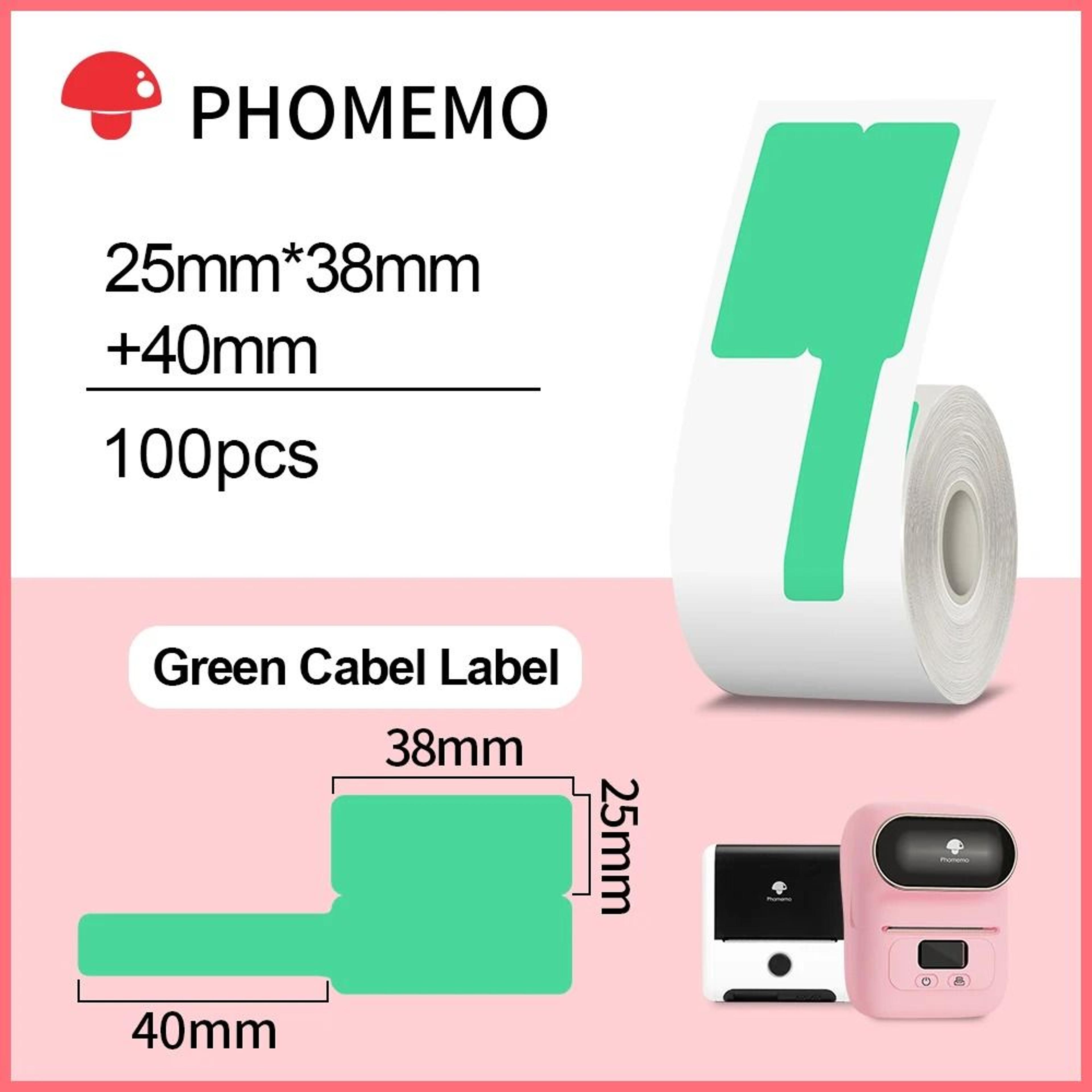 phomemo f-type self-adhesive cable label stickers