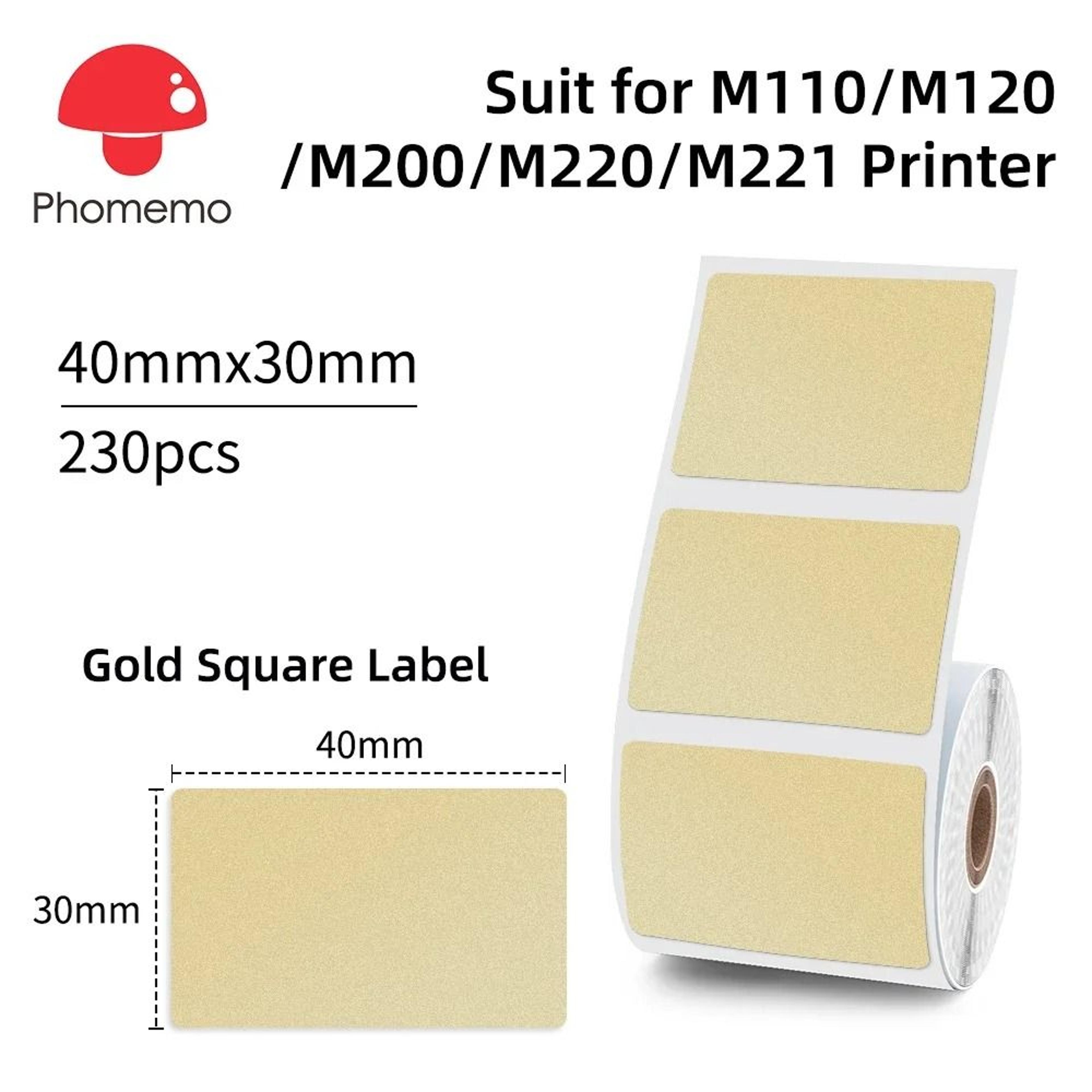 goldenglow phomemo transparent waterproof label stickers