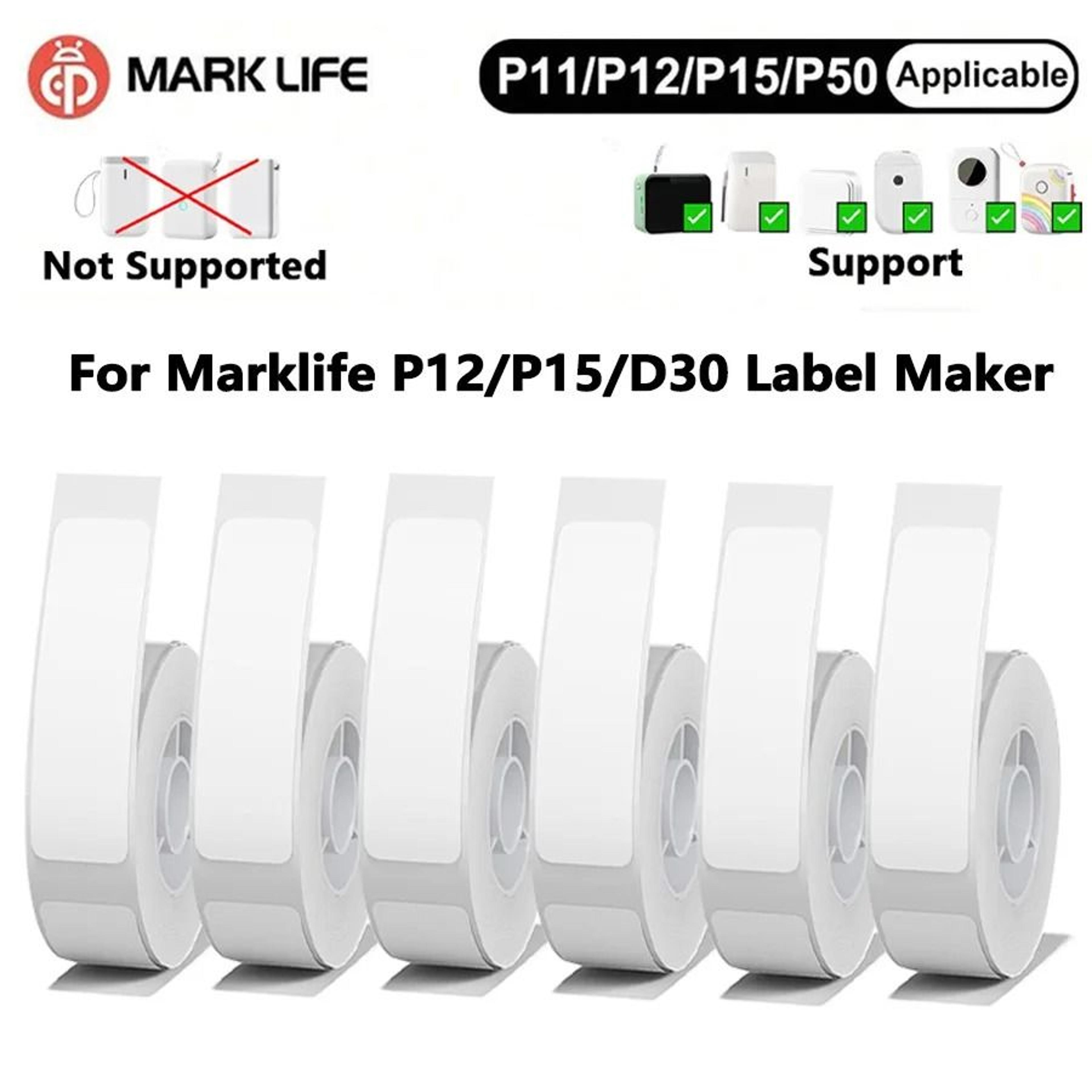 marklife p15 purewhite adhesive thermal label stickers