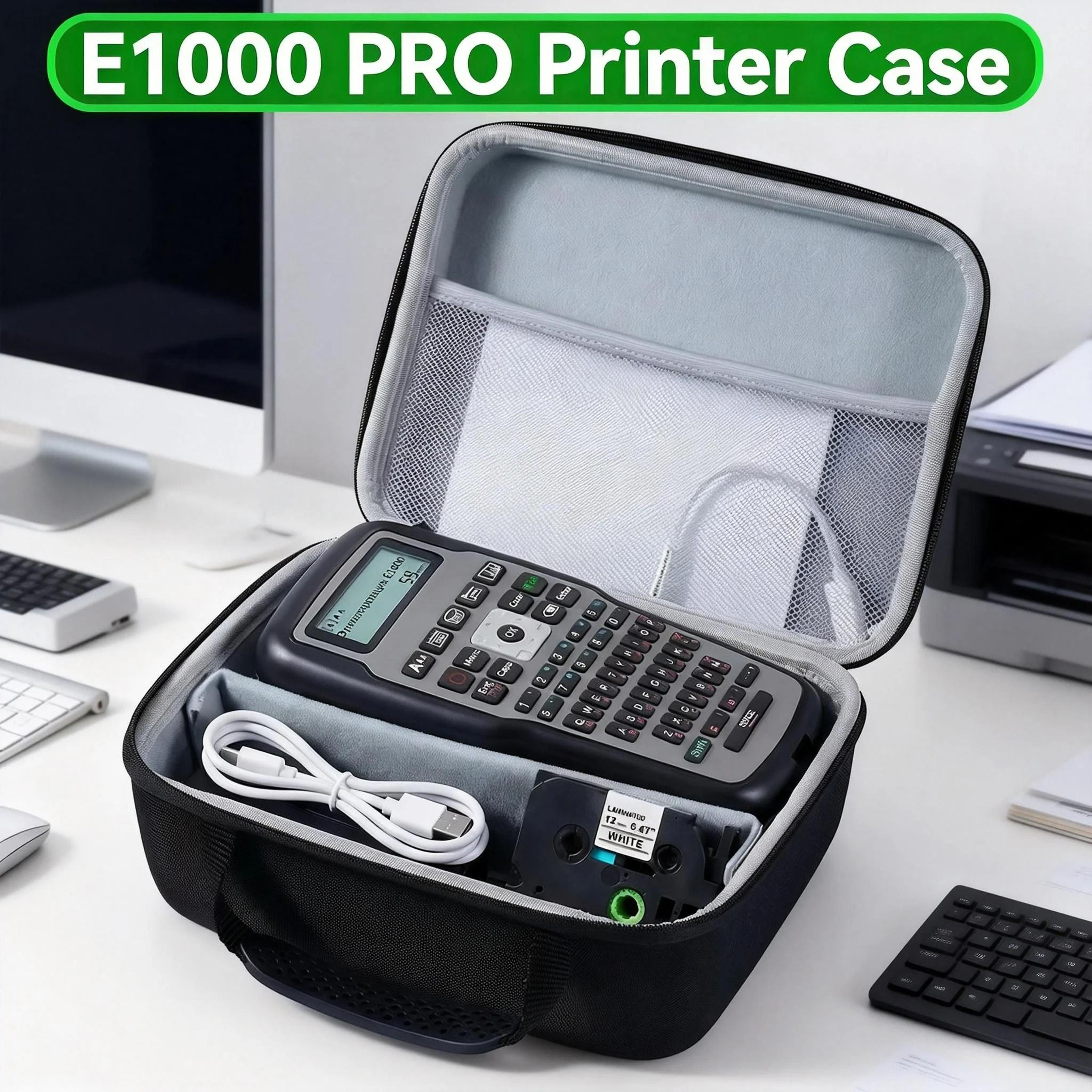 protective label printer storage carrying case