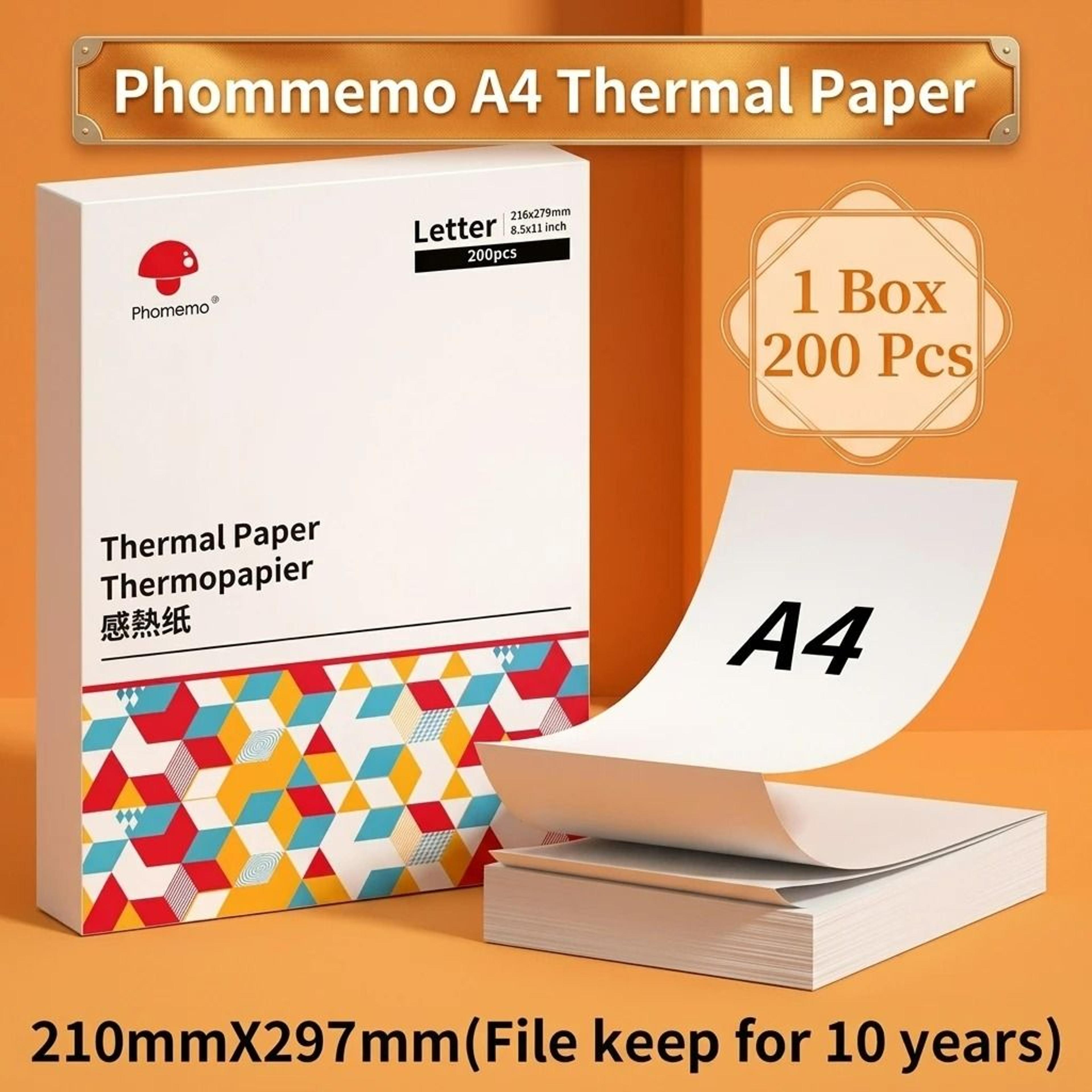 phomemo a4 quick-dry thermal printer paper