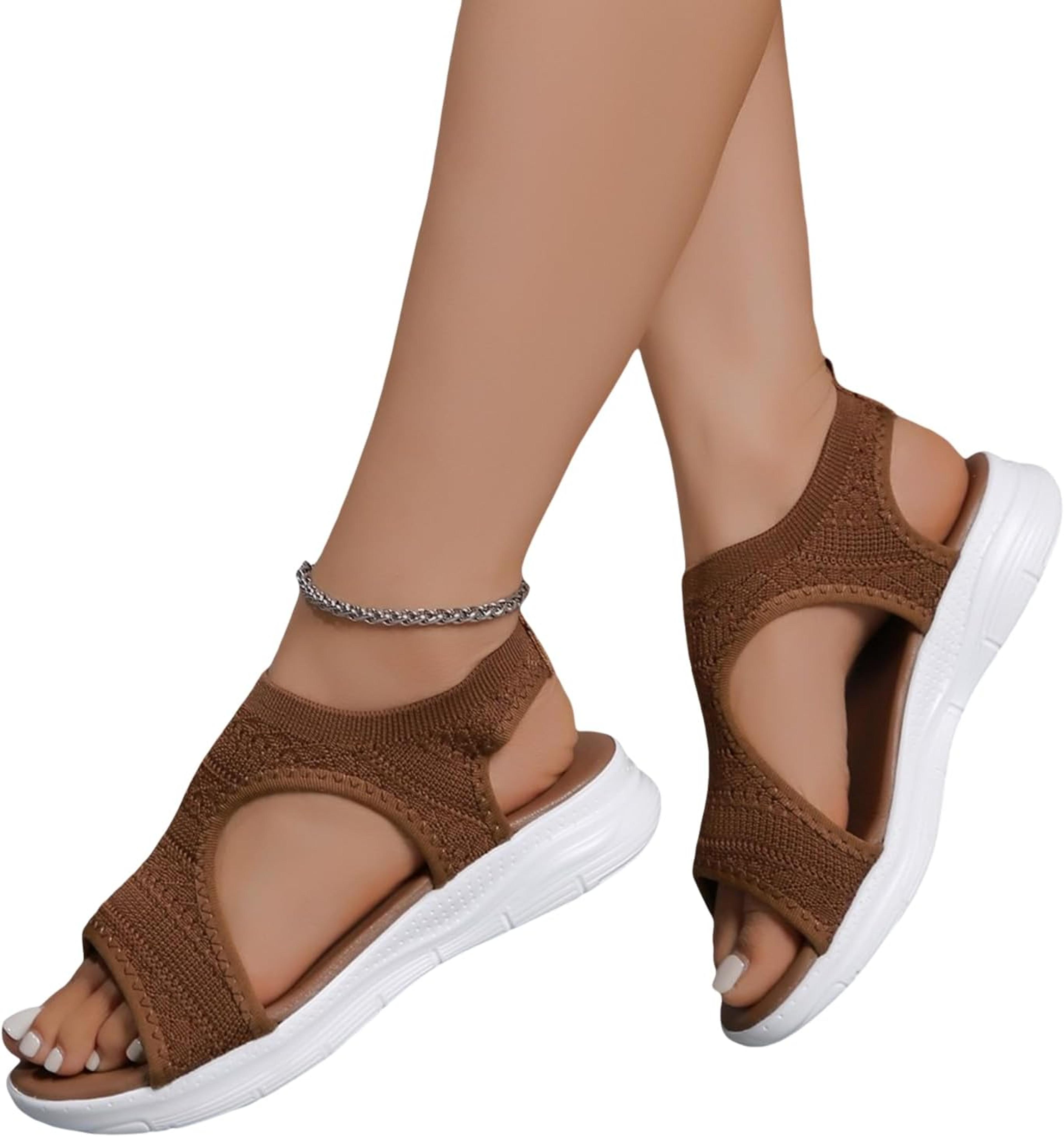 women's lightweight mesh wedge sandals – breathable open toe summer platforms