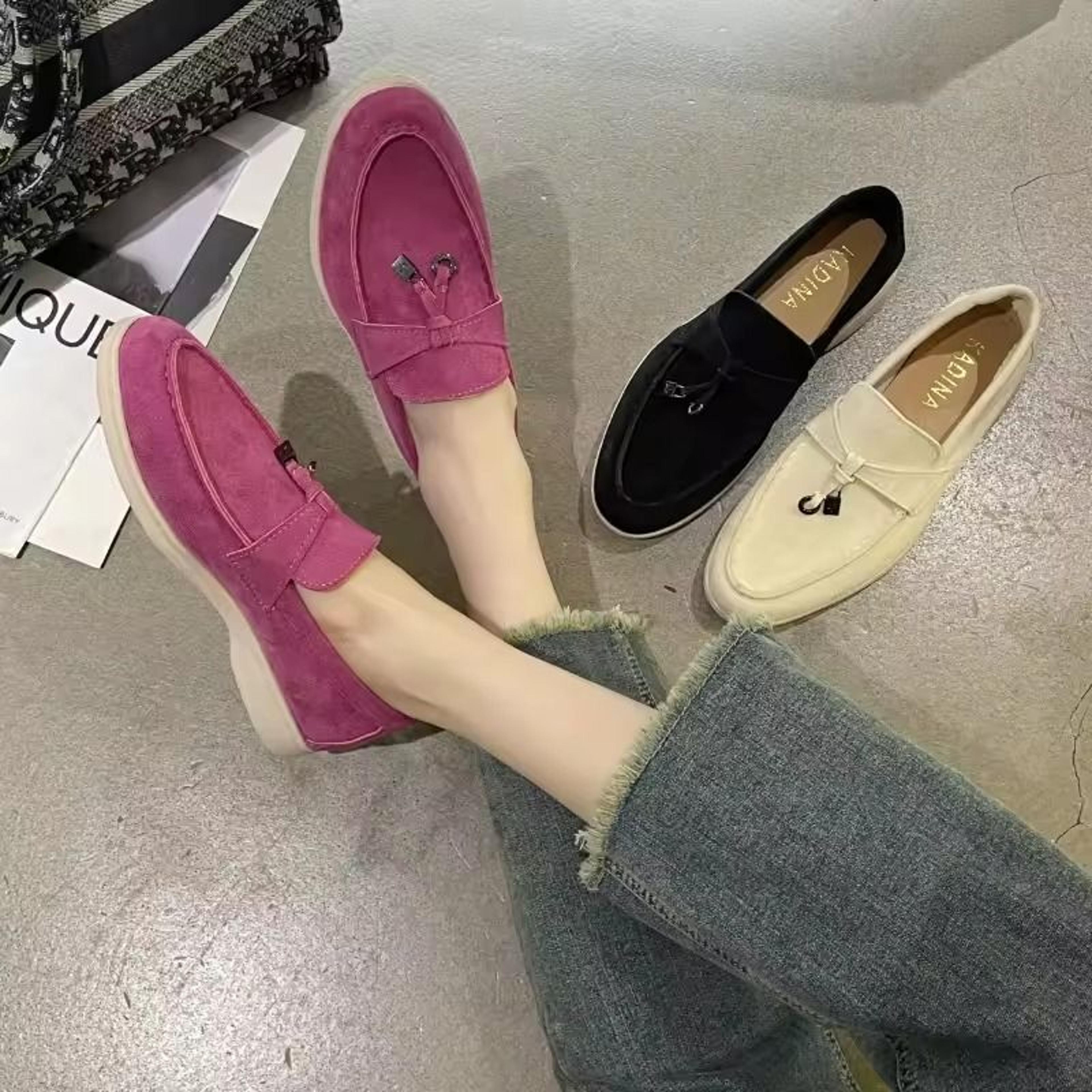 spring autumn large size soft sole loafers women british style flat shoes