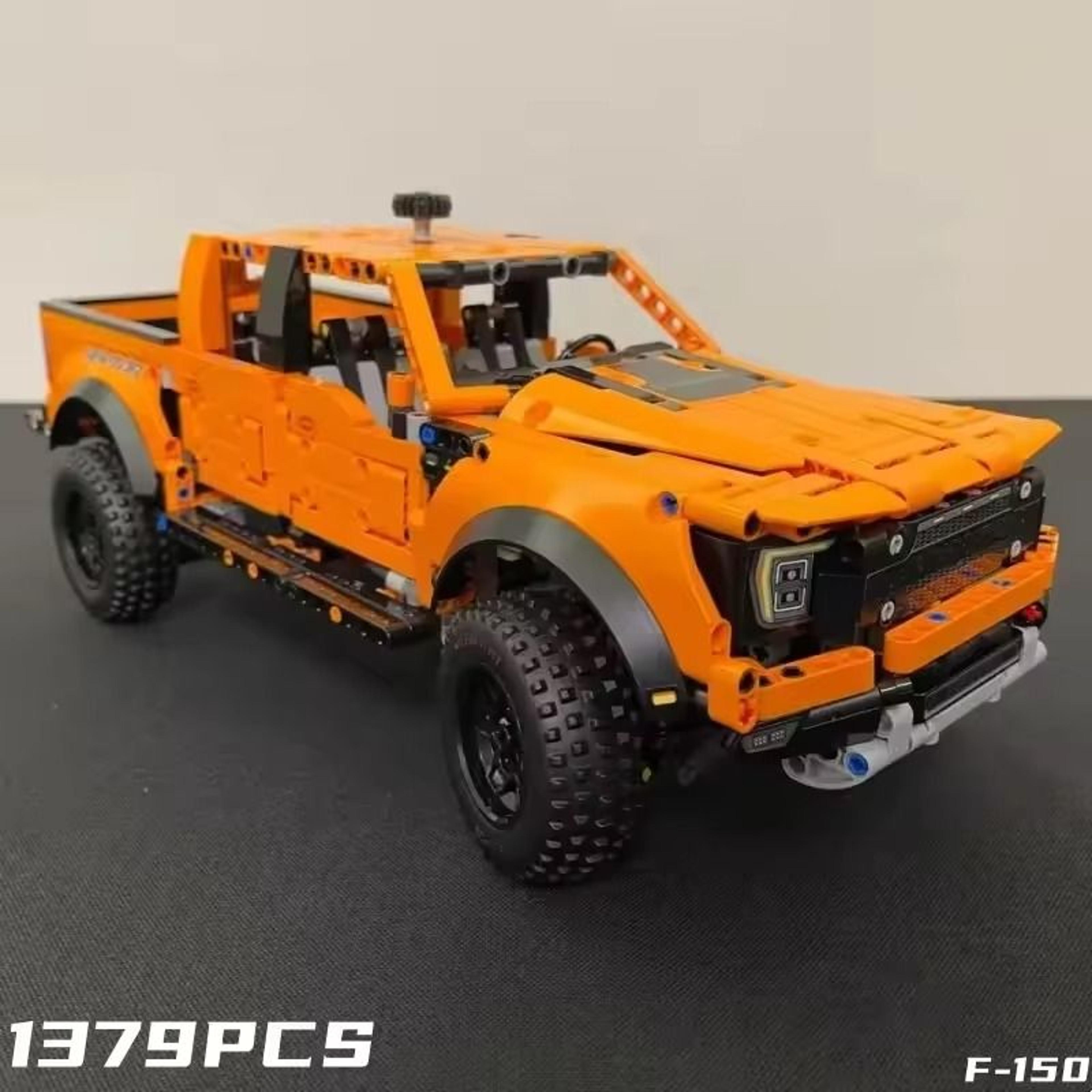 techracer f-150 moc building block truck toy