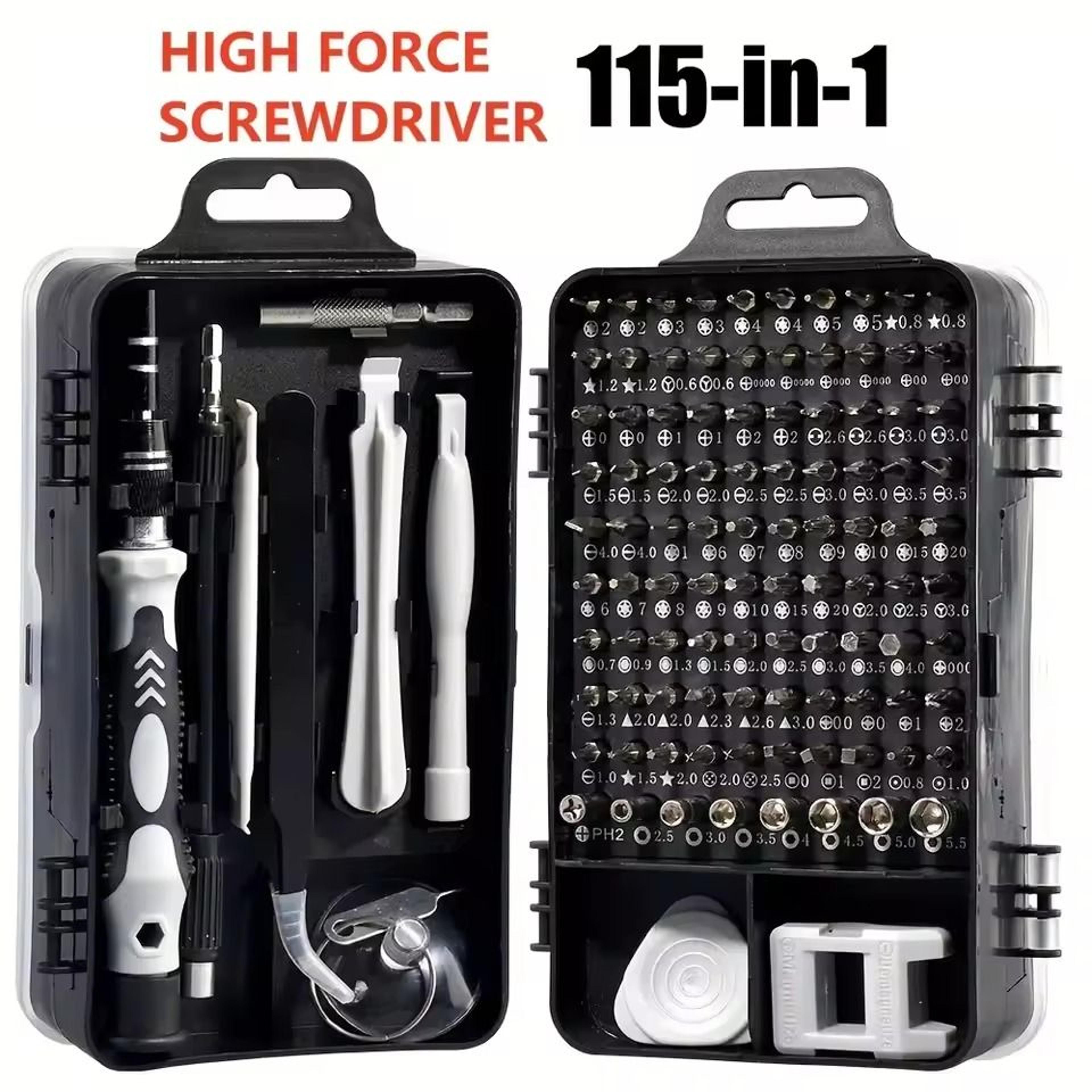 115 in 1 multi-purpose precision screwdriver set for phone and electronics repair
