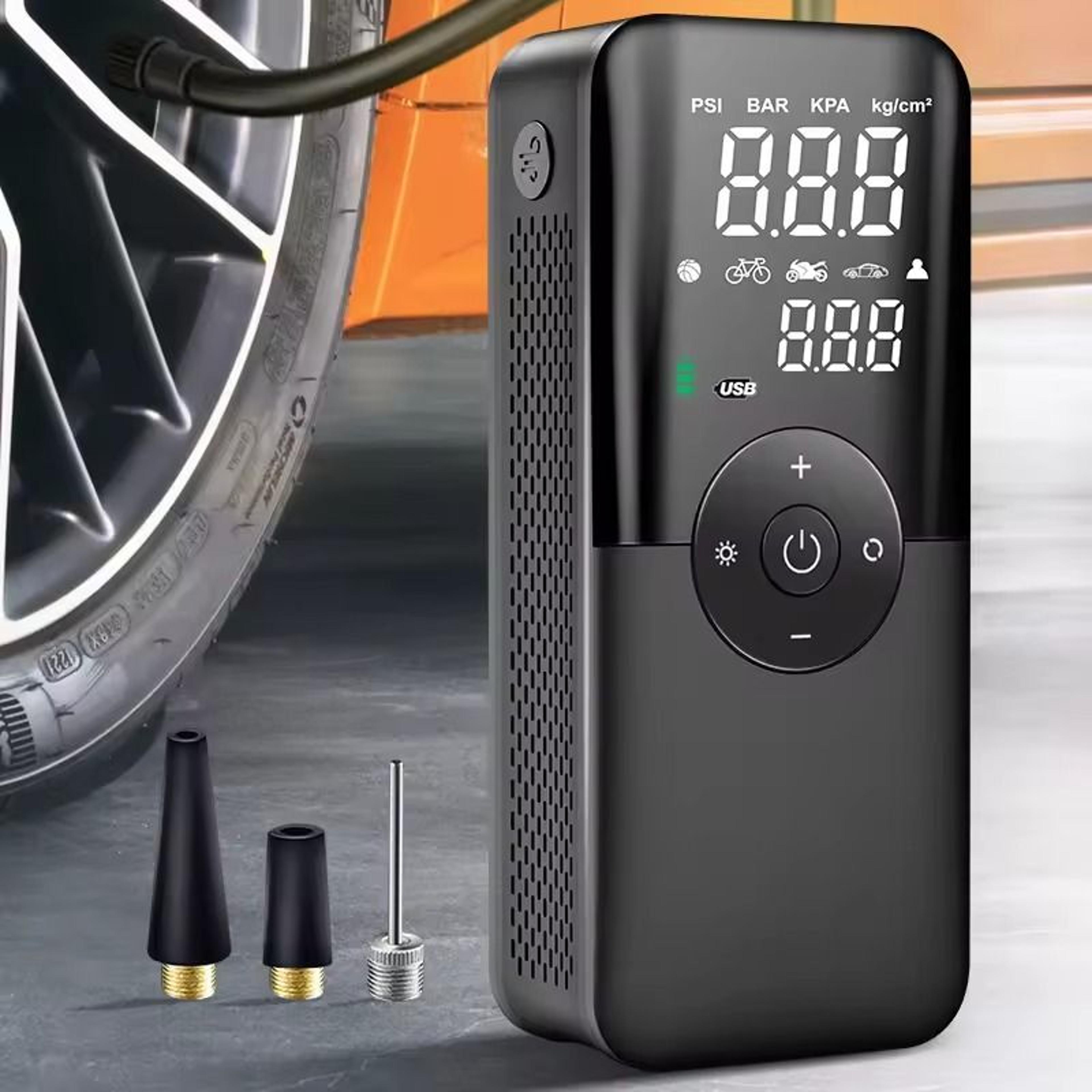 carsun cordless digital tire inflator for cars, motorcycles, bicycles, and balls
