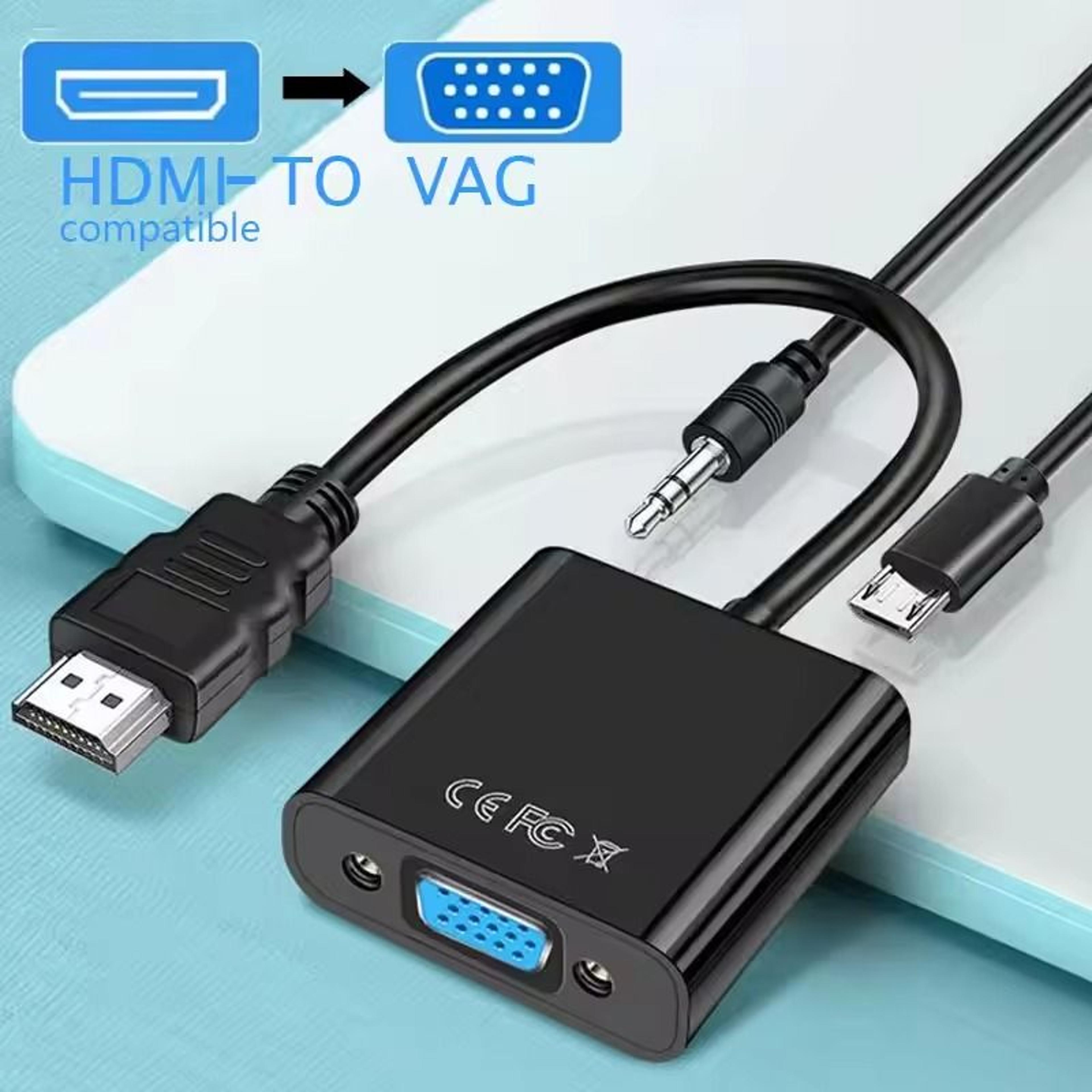 hdmi to vga adapter cable for laptop tablet and tv connection