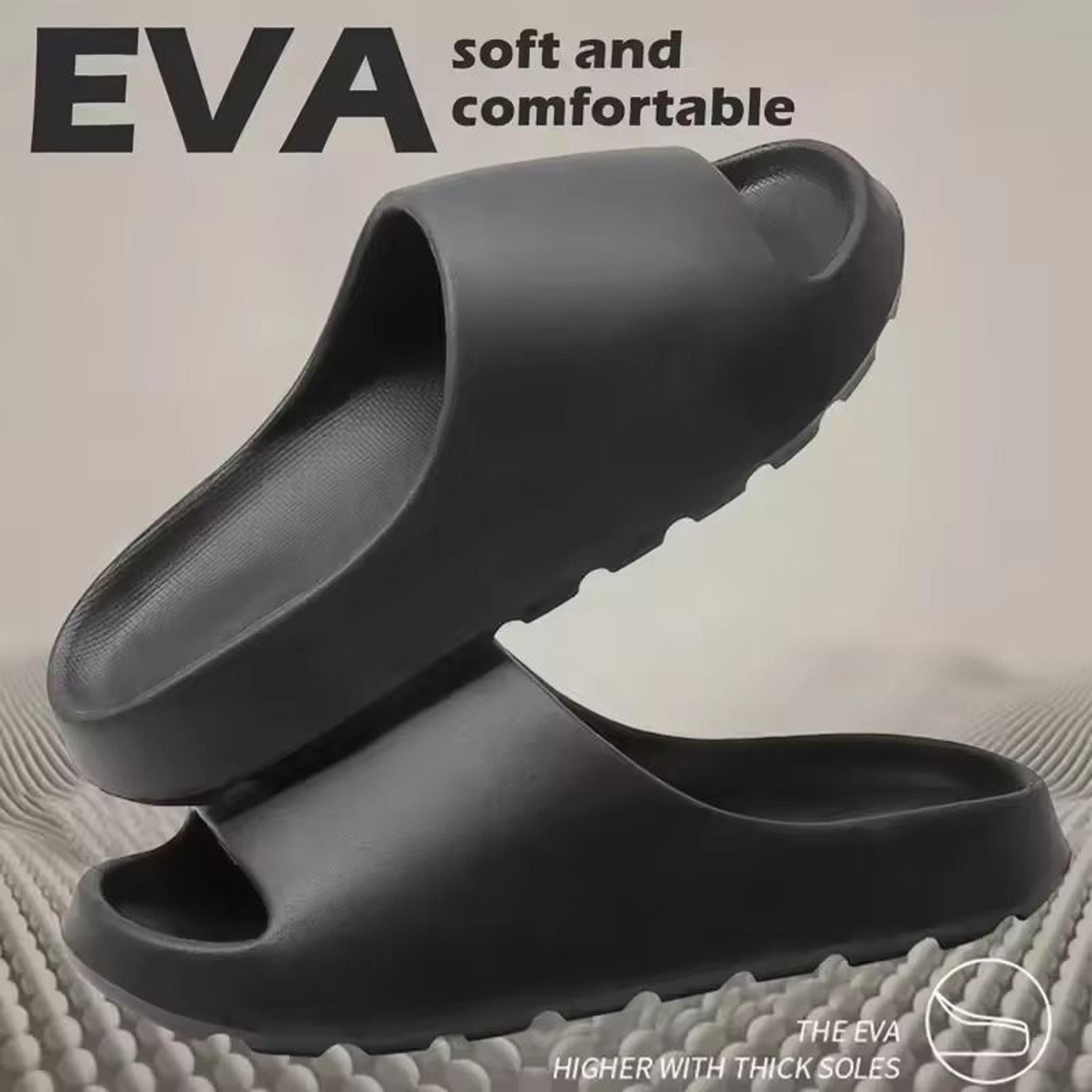 unisex cloud slide sandals with thick soles and soft eva cushioning