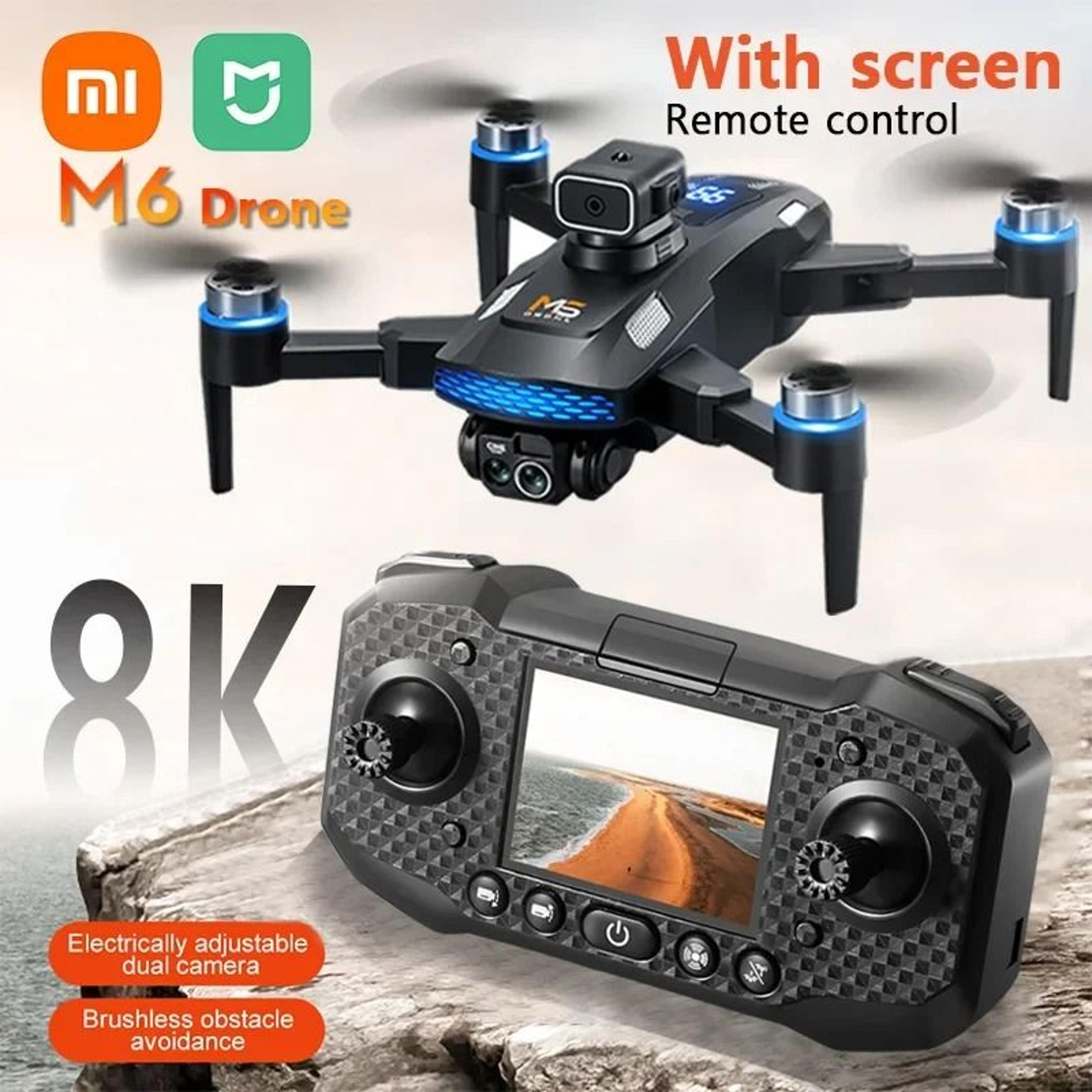 xiaomi m6 8k camera drone with 5g fpv video and screen remote control quadcopter for aerial photography