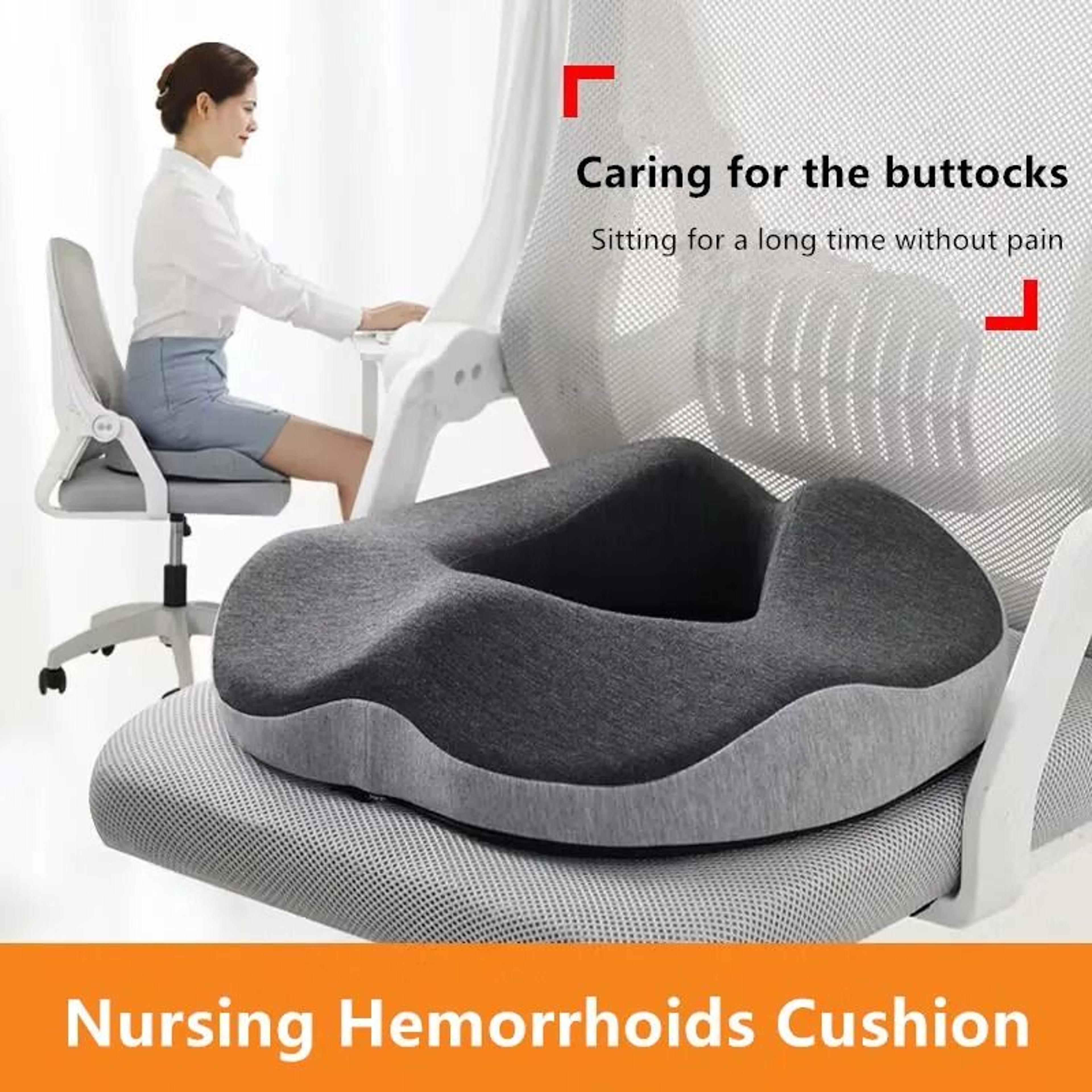 donut shape memory foam cushion for tailbone sciatica and hemorrhoid pain relief
