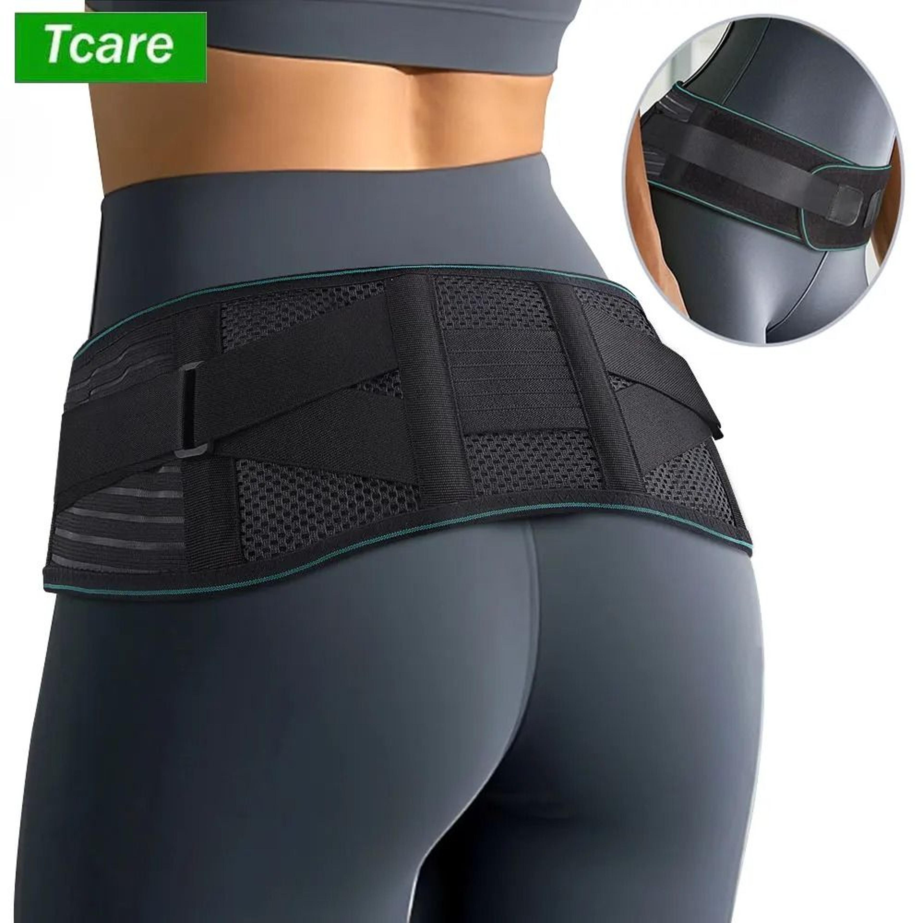 adjustable back support brace for lower back pain, posture correction, sciatica, and workout recovery