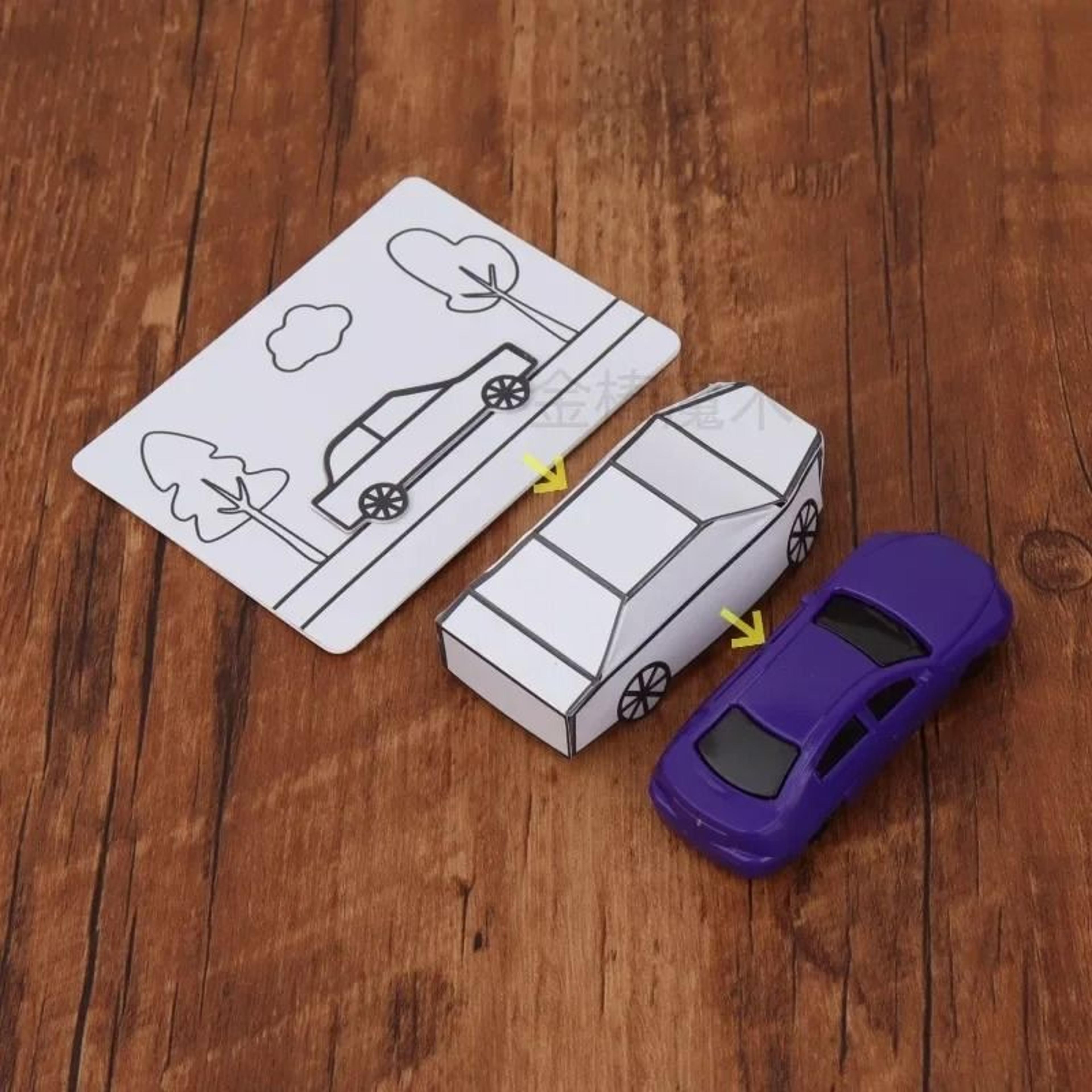 appearing car magic trick by hyde ren card to paper to real car illusion