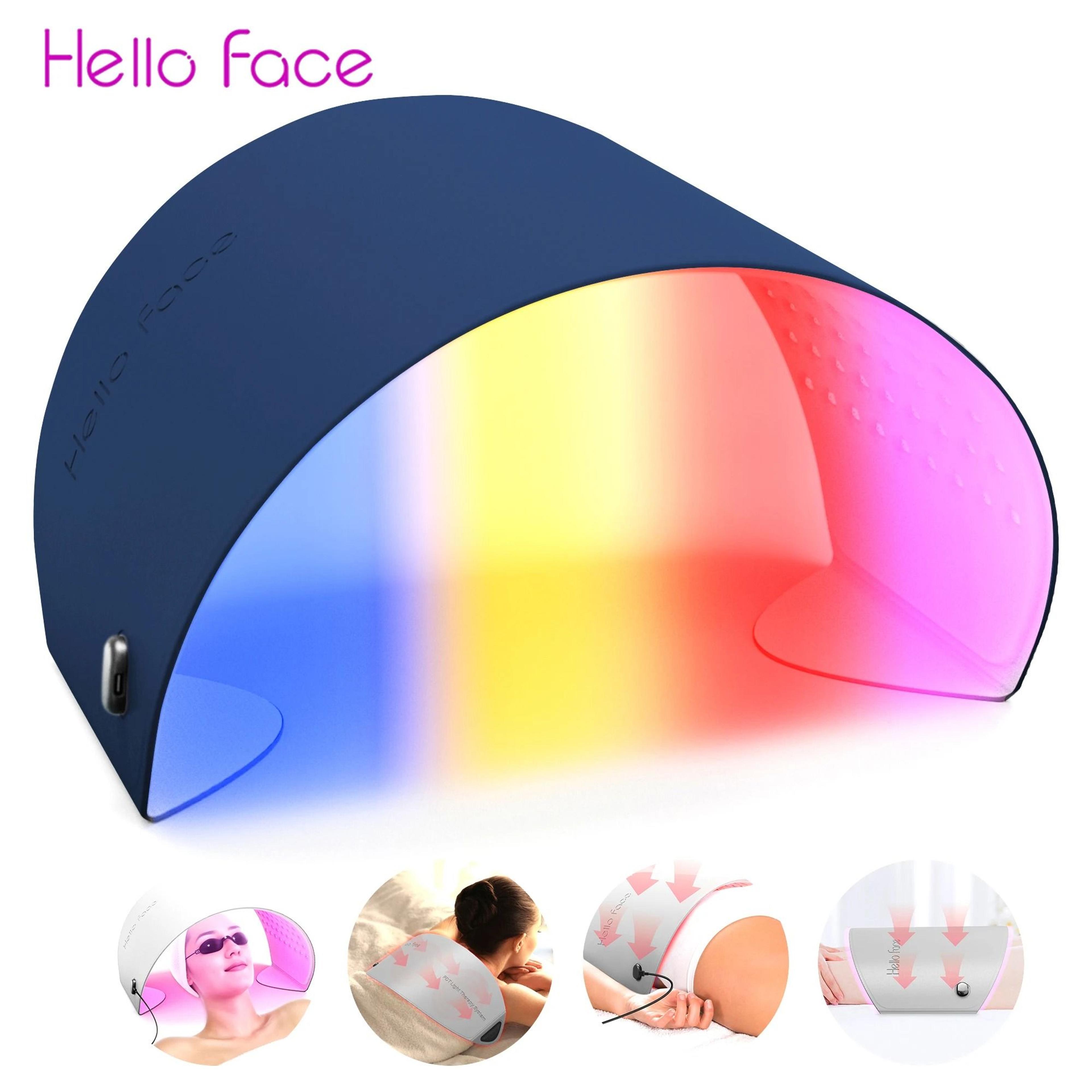 hello face l6 led red light therapy mask for anti aging and glow skin care with dual wavelength technology