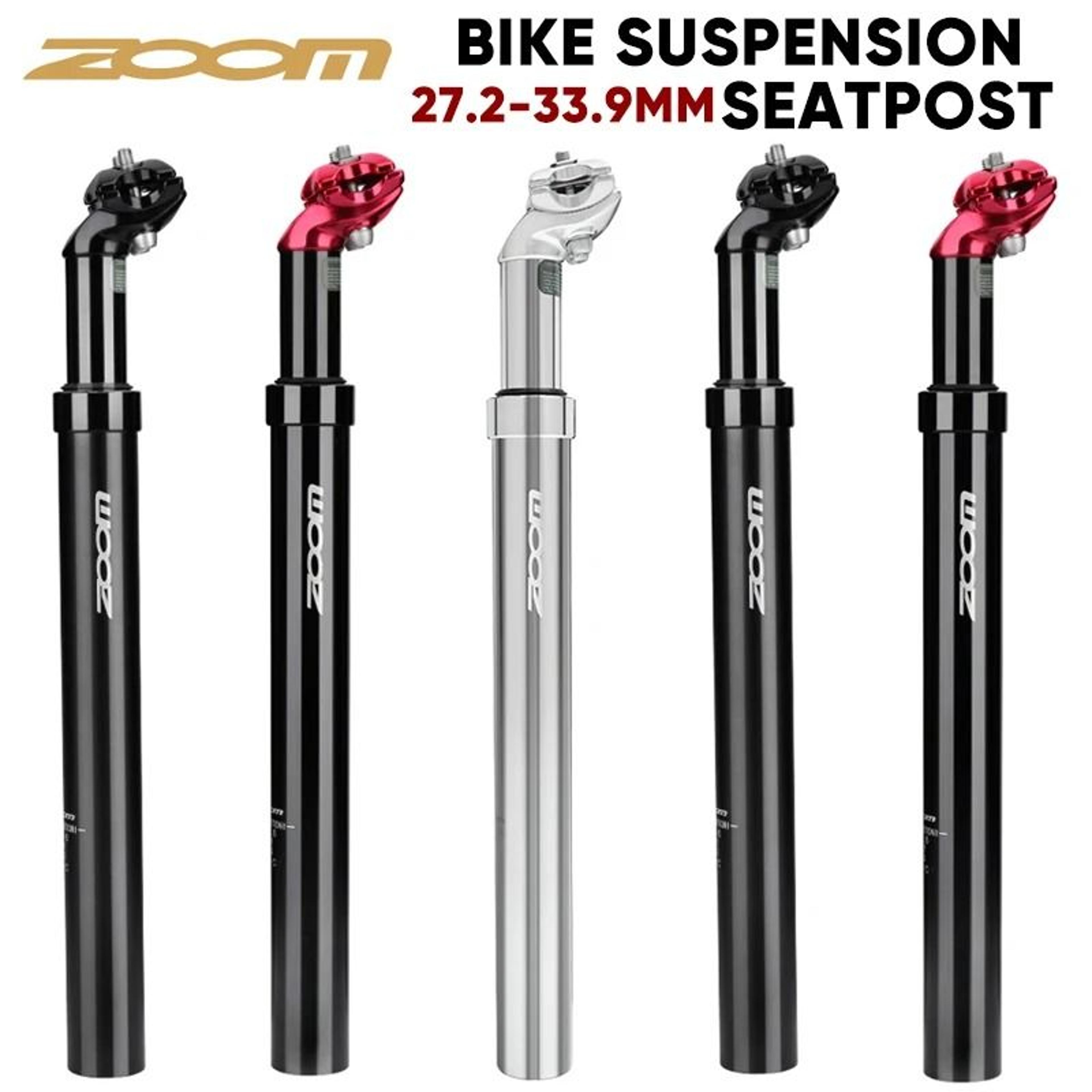 zoom bike suspension seatpost shock absorber seat tube for mtb with multiple diameter options