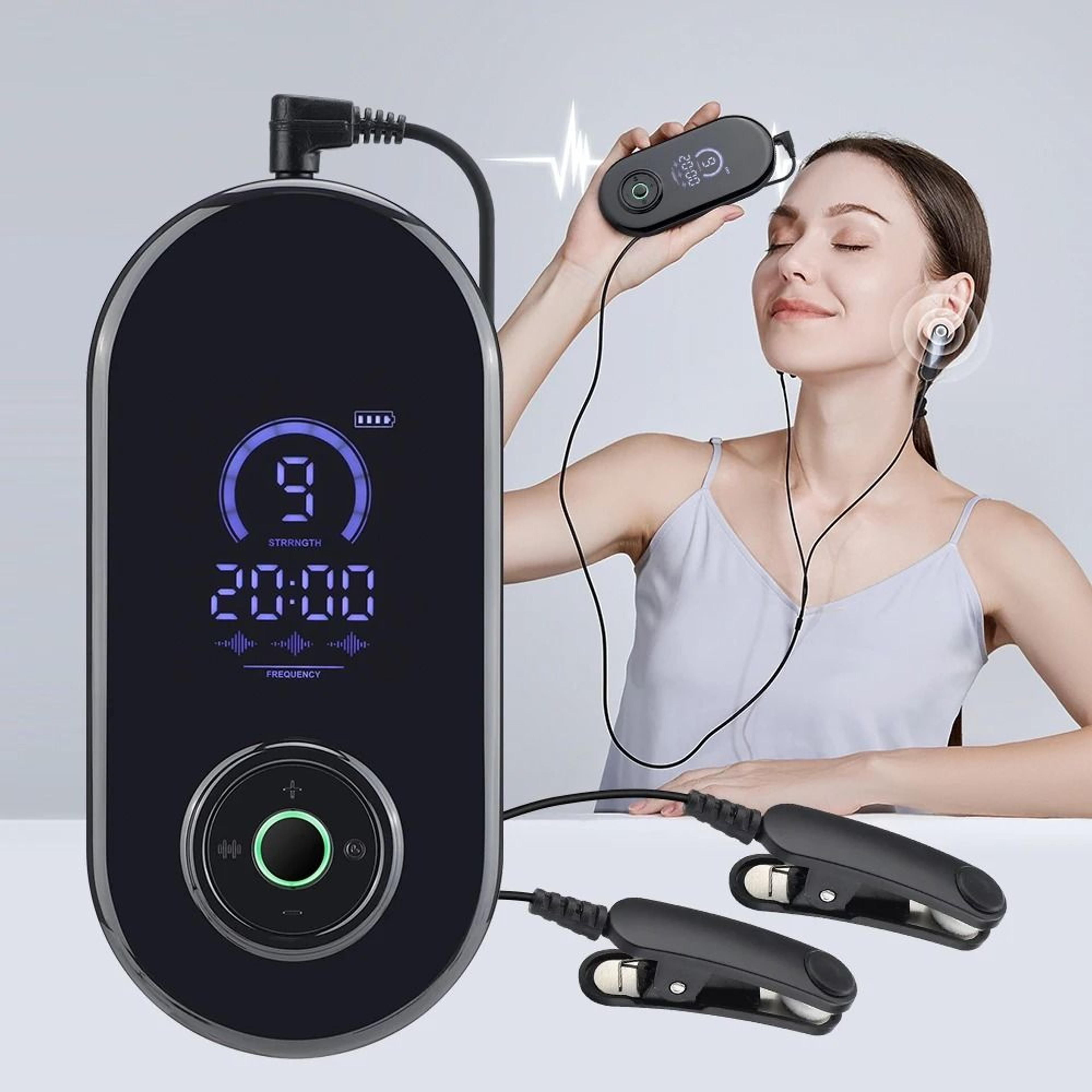 microcurrent sleep aid device for insomnia anxiety migraine and headache relief