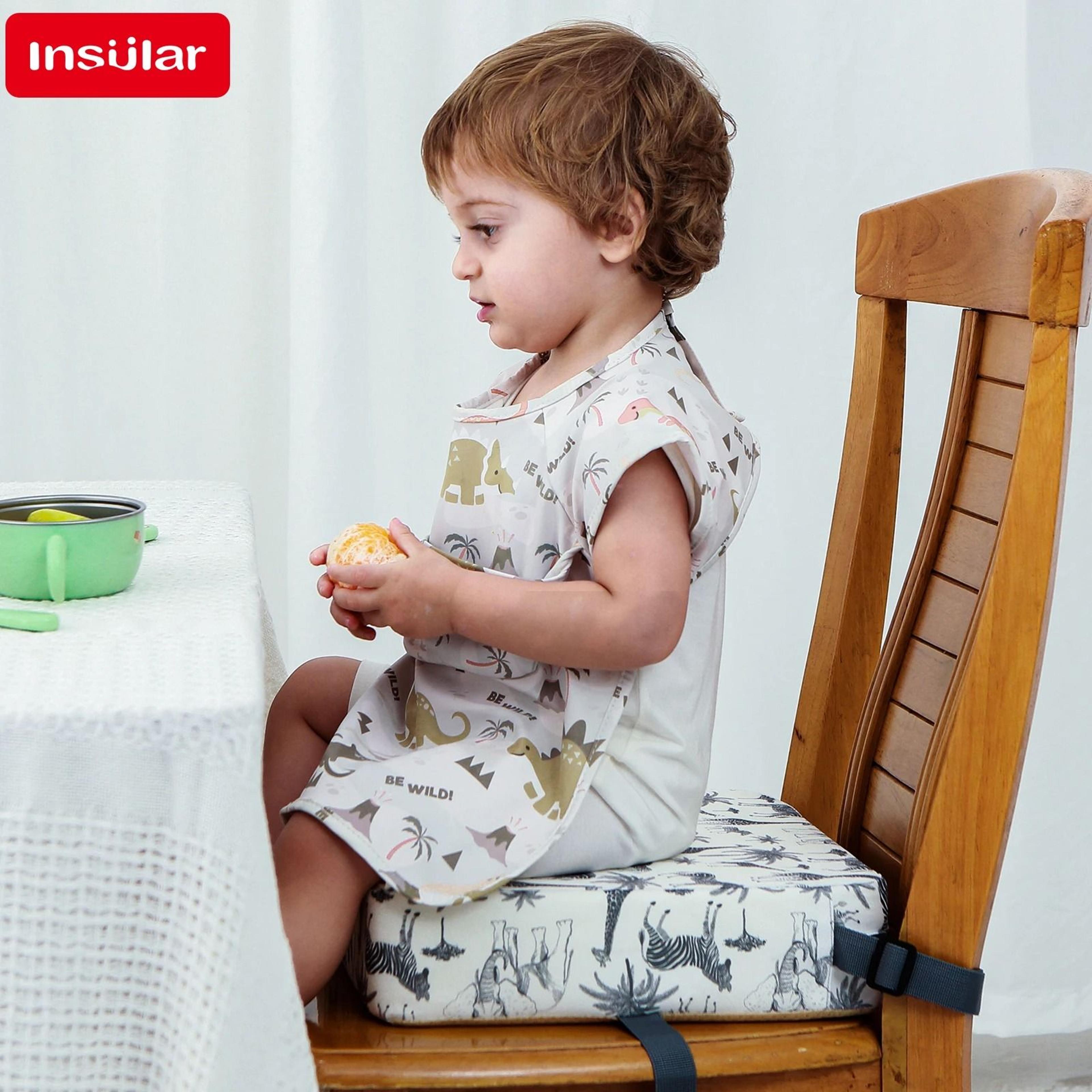 insular adjustable booster seat cushion for kids with removable cover for dining and seating support