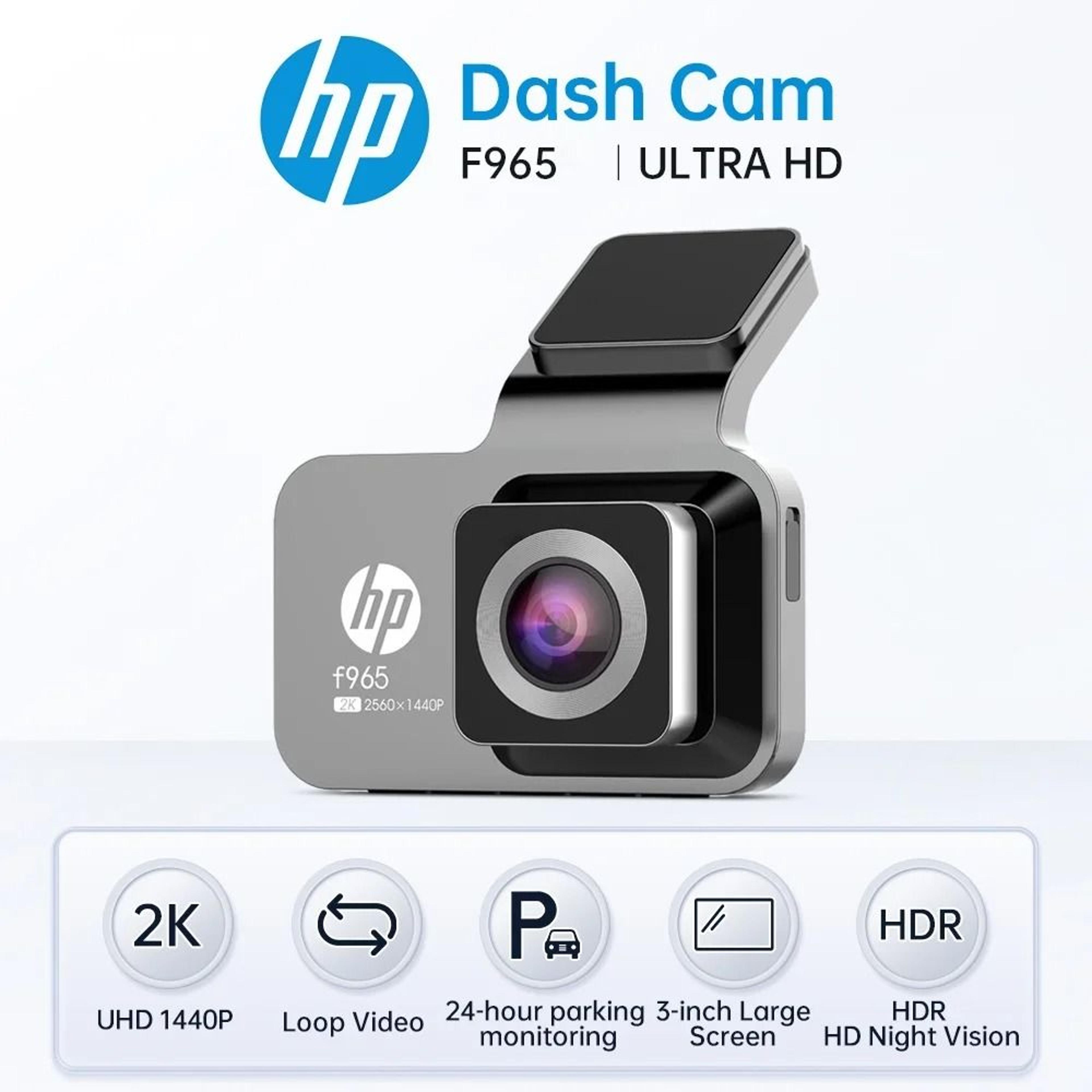 hp 2k dash cam with night vision wifi loop recording and parking monitoring for cars