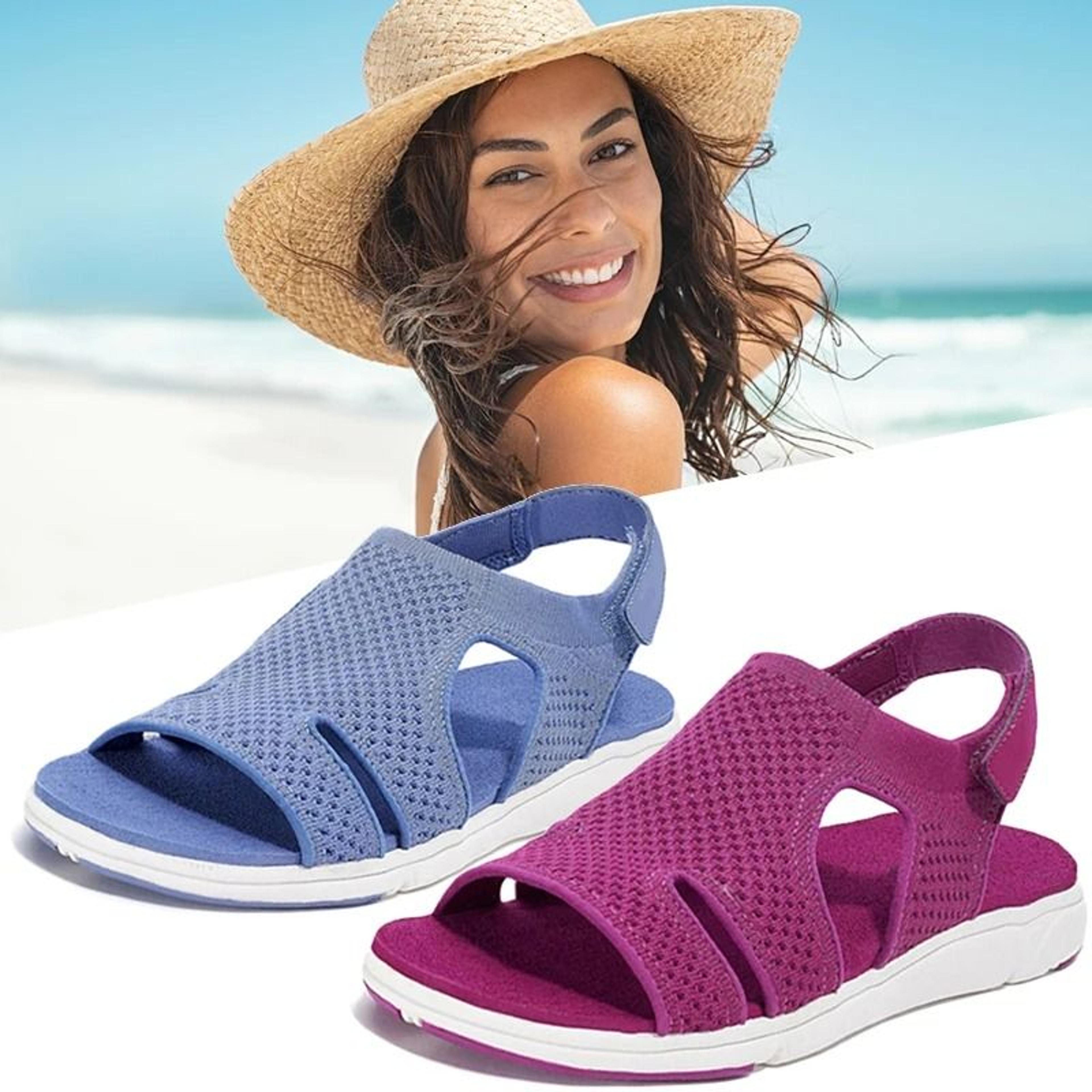 women wedge sandals with soft bottom platform for summer casual and beach wear