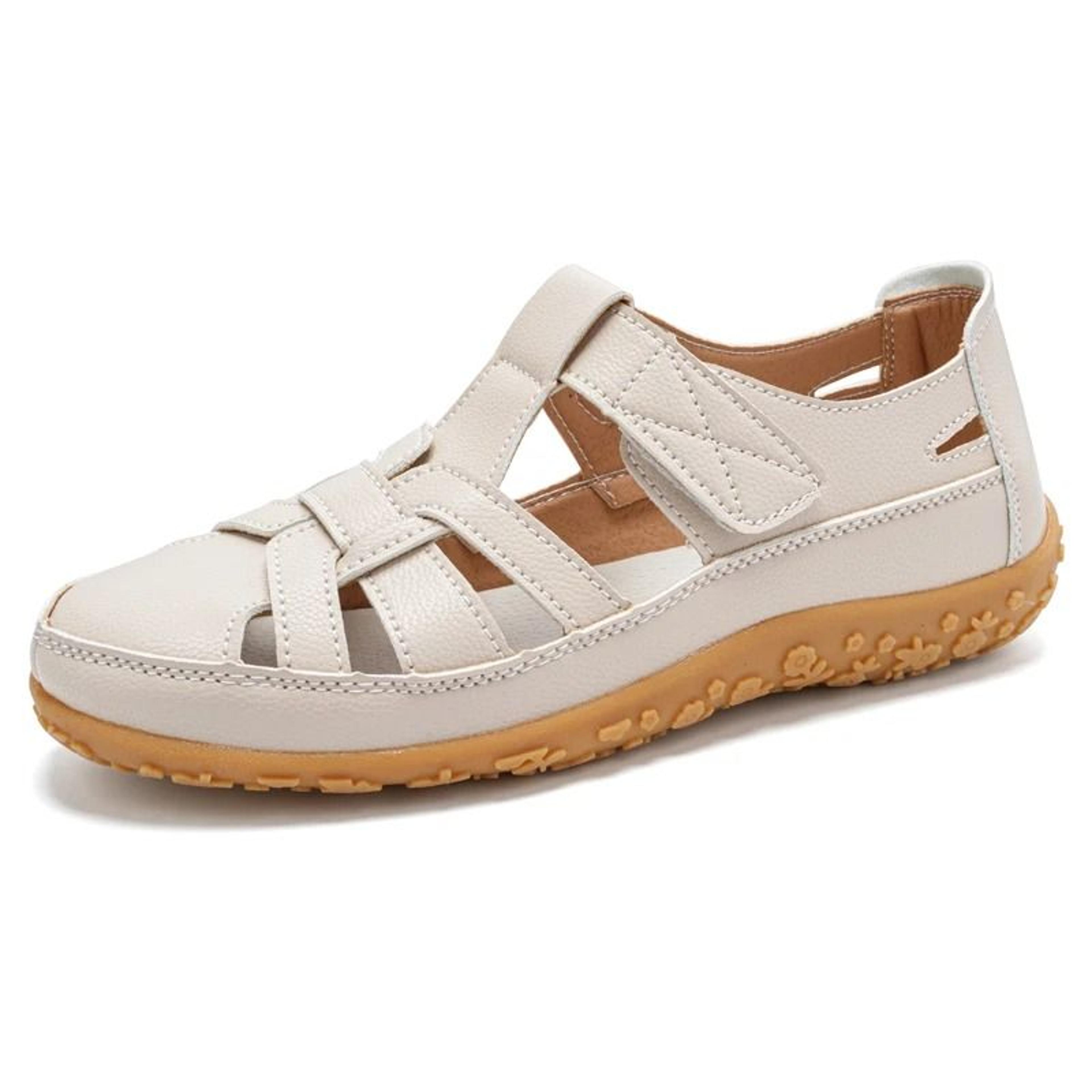 all-day comfort women's closed toe walking sandals for summer travel, beach, and everyday wear
