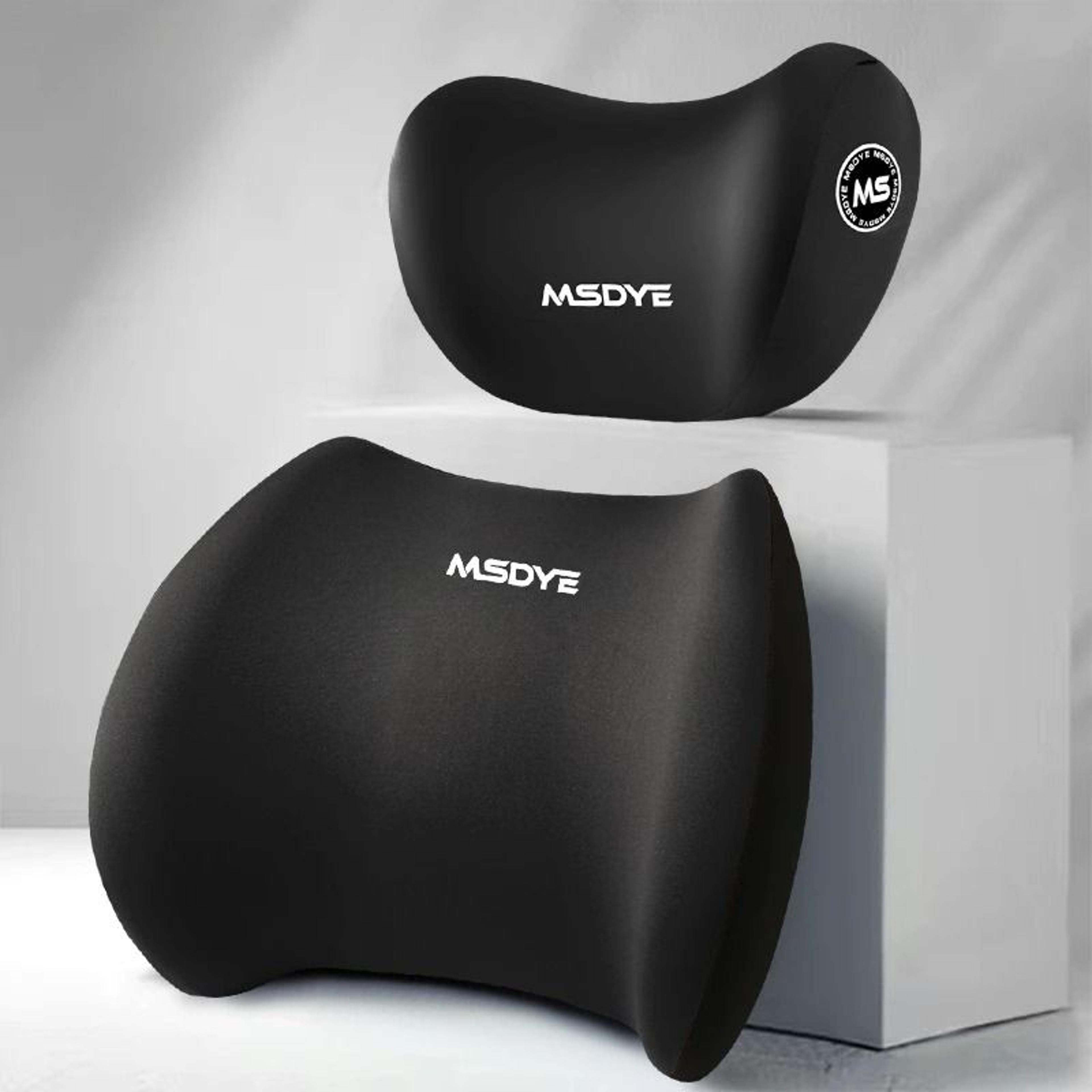 car seat memory foam lumbar shoulder support cushion pillow for comfortable driving and back relief