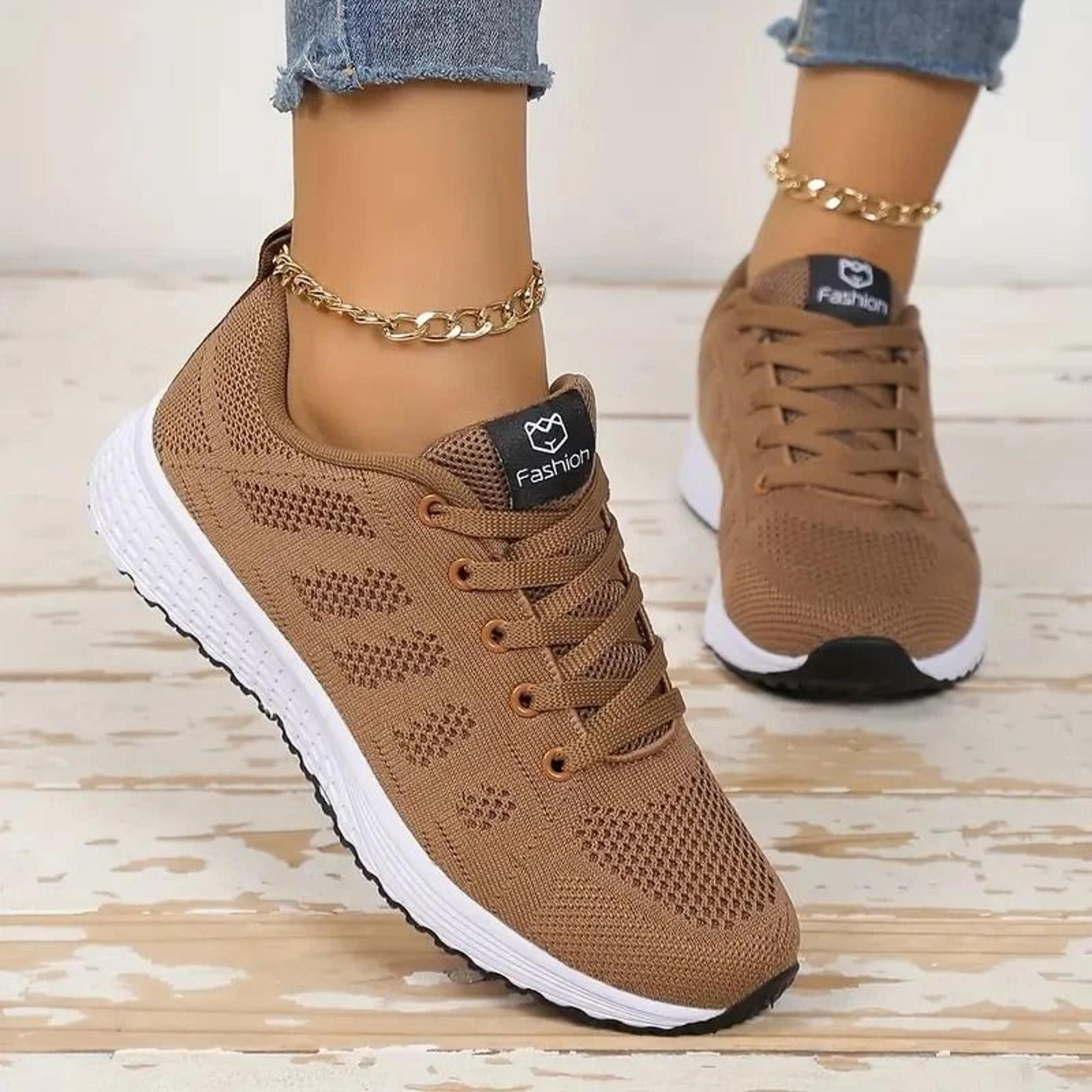 womens mesh casual platform sneakers breathable lightweight trainers for walking sports and daily wear