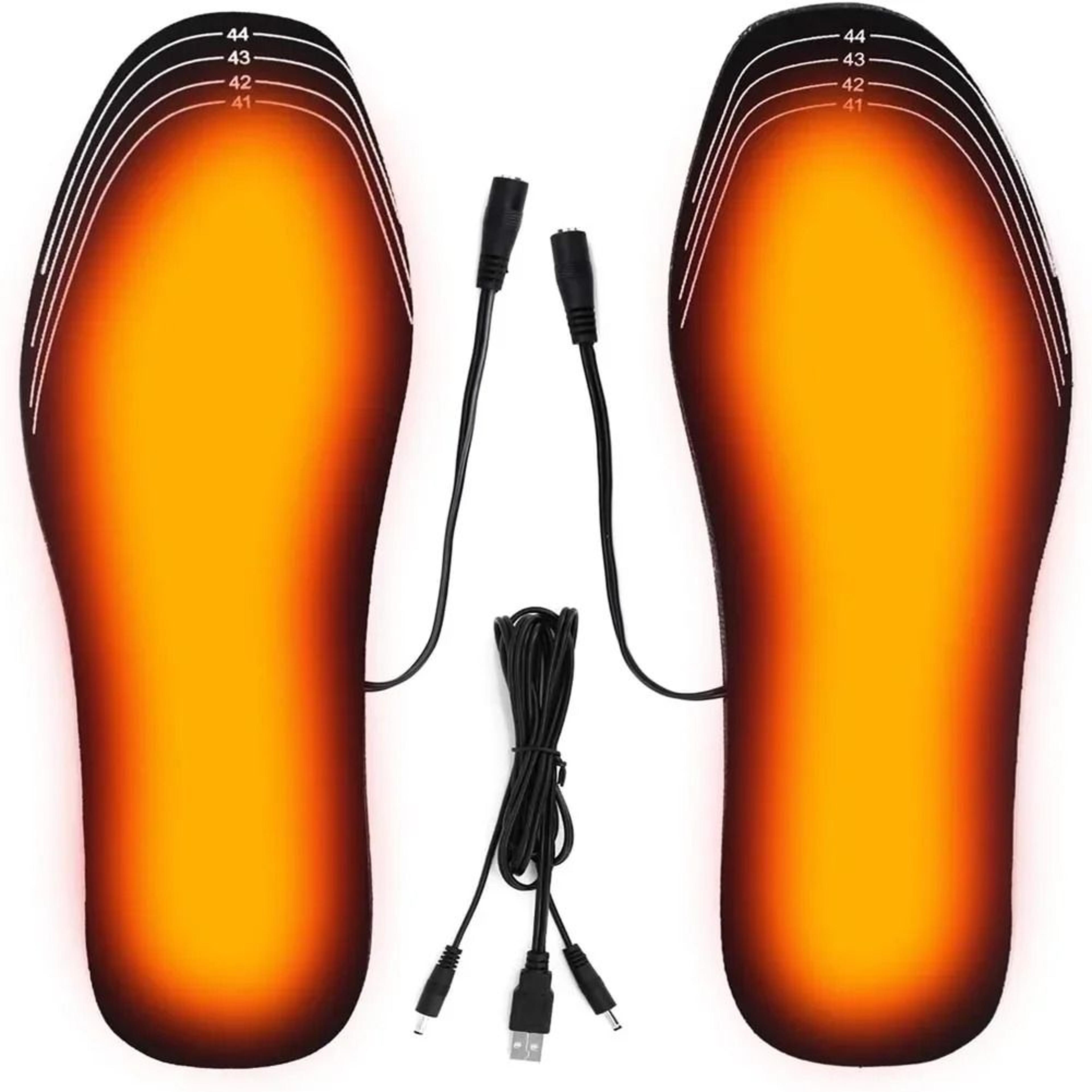 rechargeable usb heated shoe insoles for cold weather sports and outdoor warmth