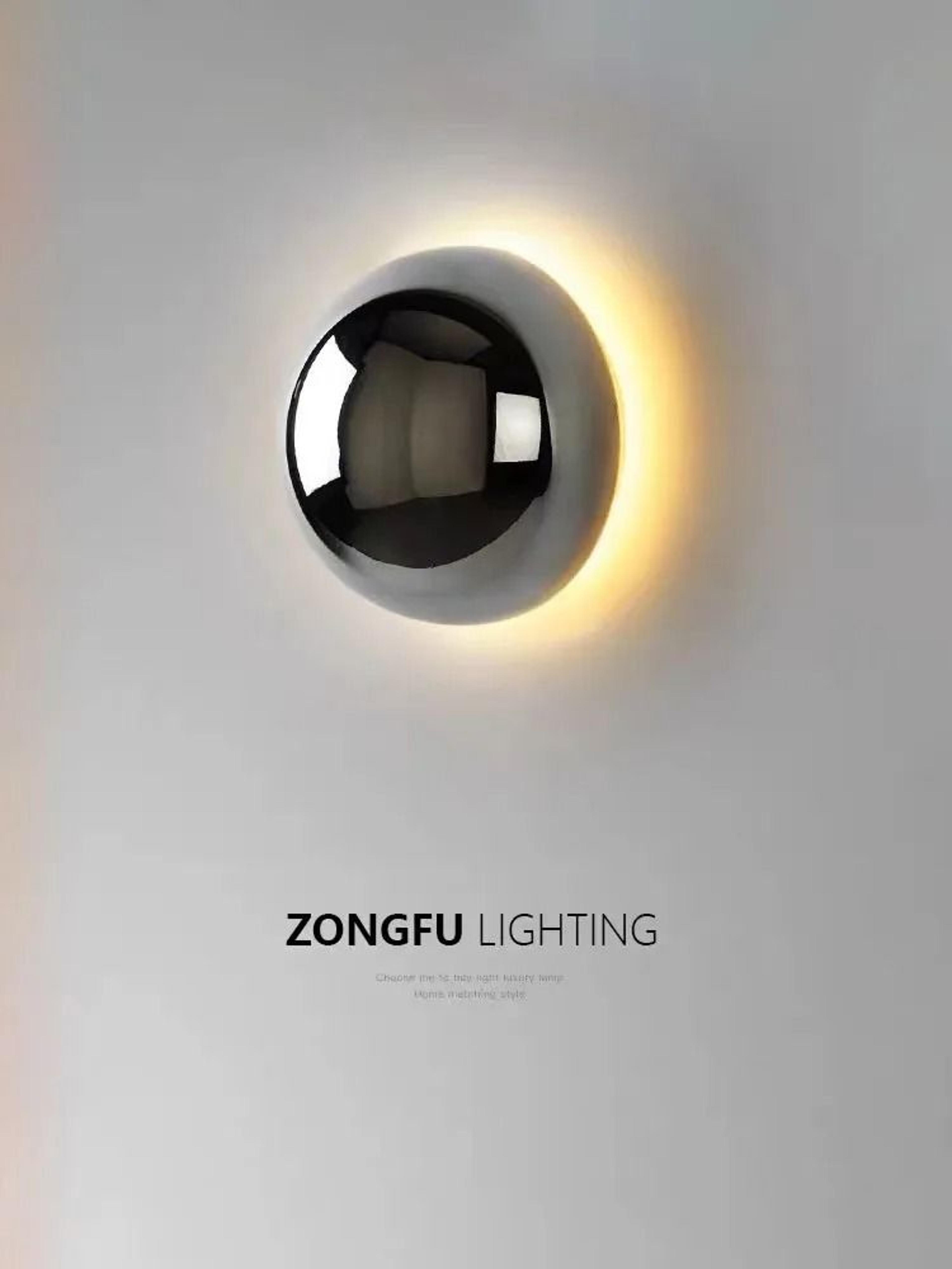 modern minimalist silver wall lamp for bedroom and hallway lighting