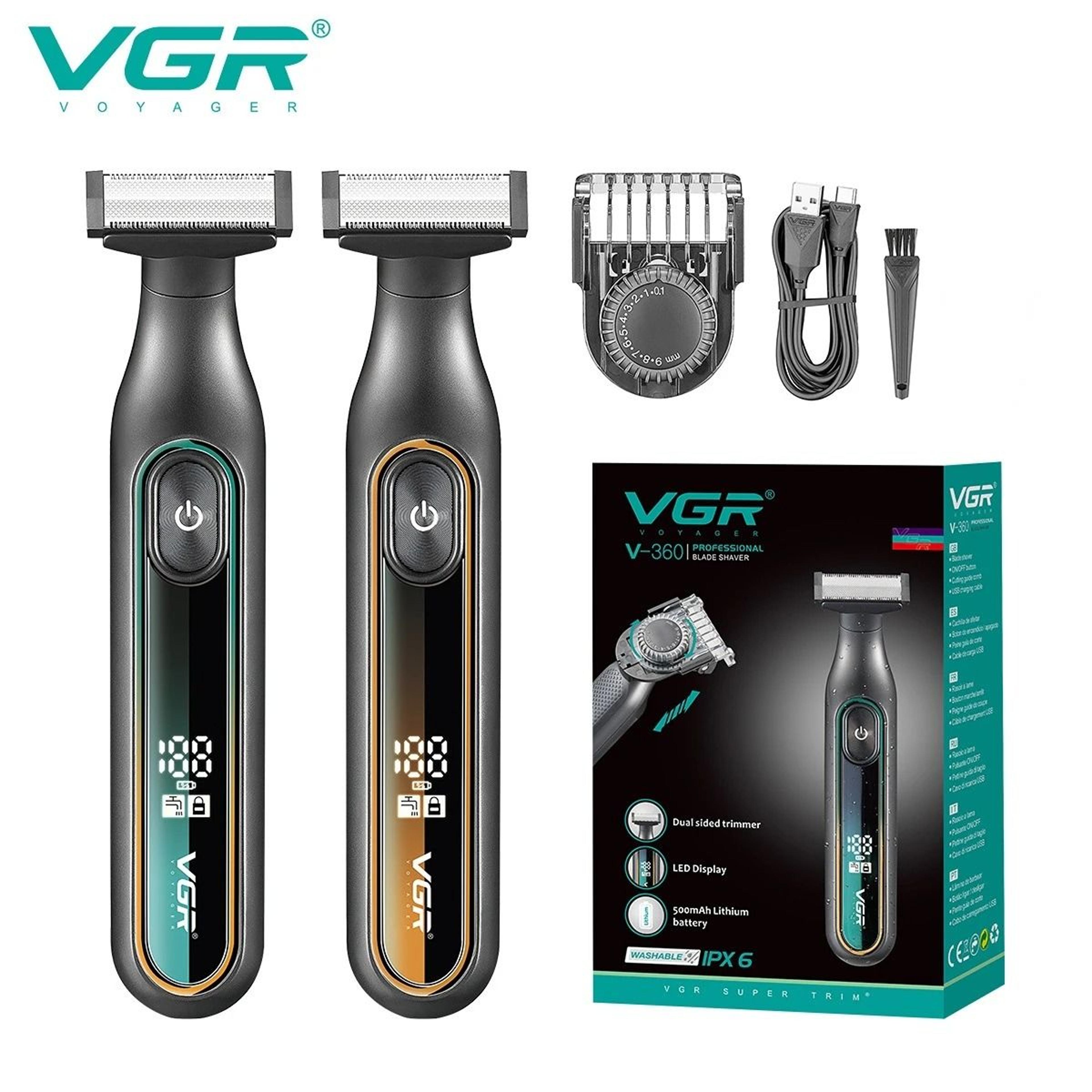 vgr shaver professional waterproof electric razor for men v360