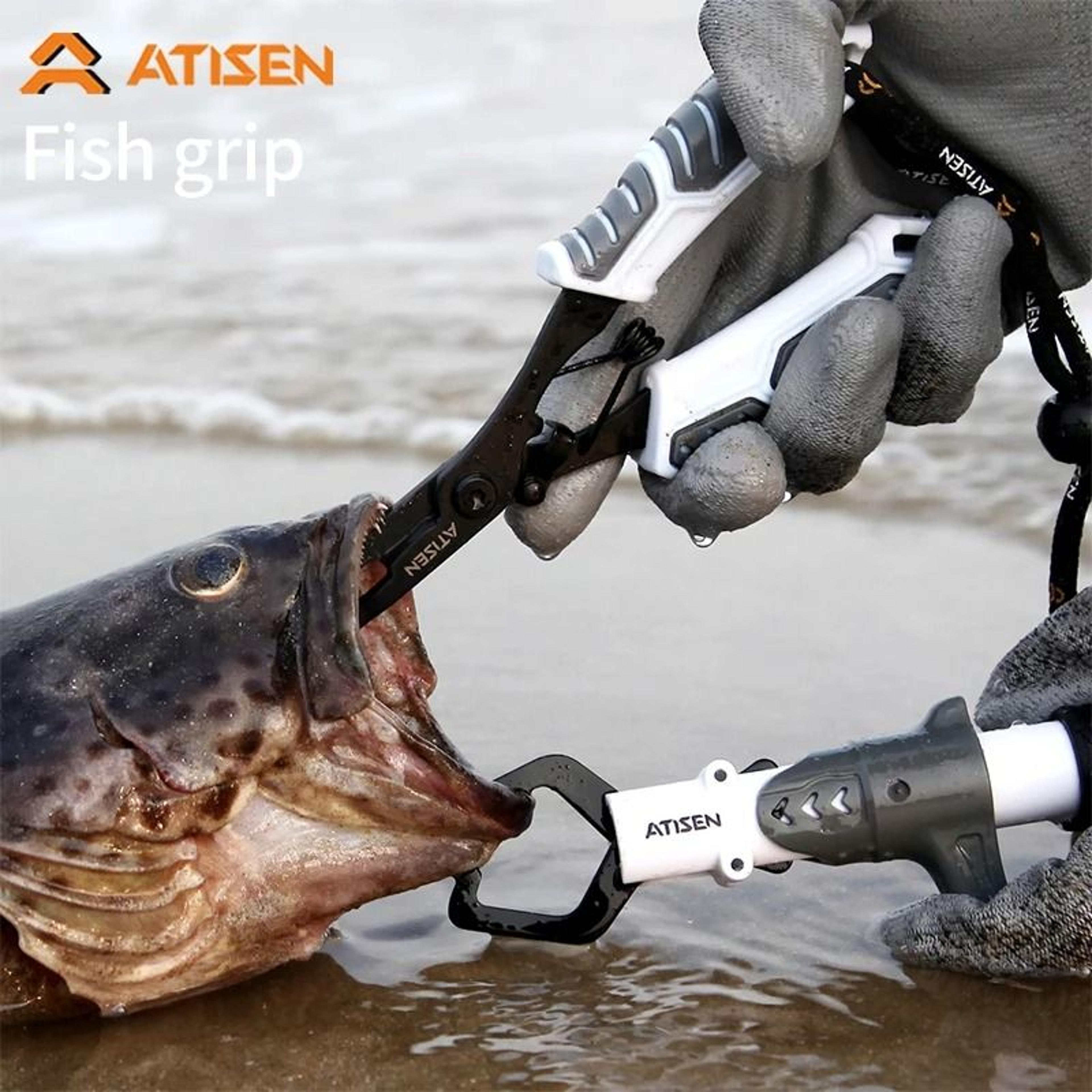 stainless steel fishing lip gripper professional fish grabber tool