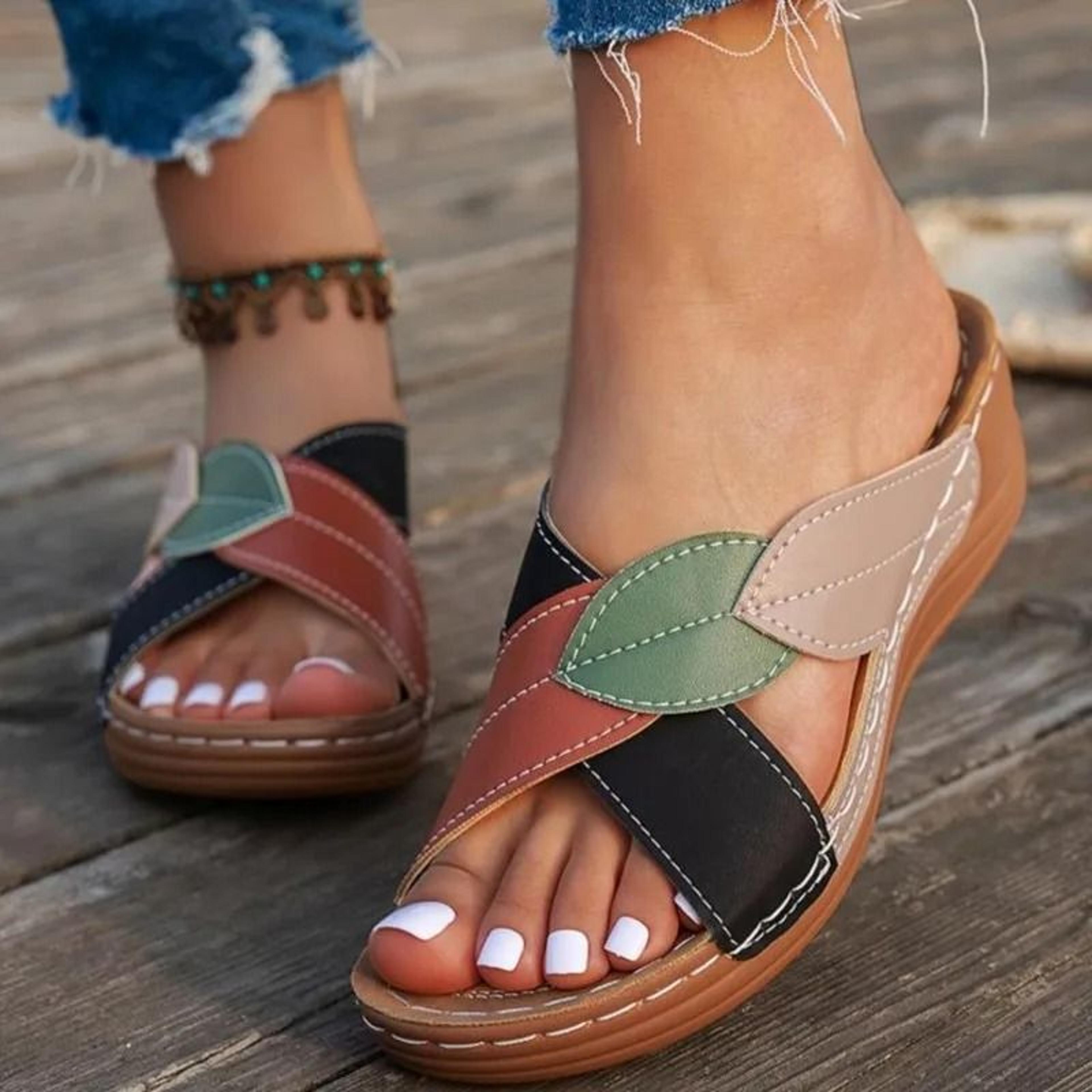 women summer slides party wedge sandals non slip platform footwear for women