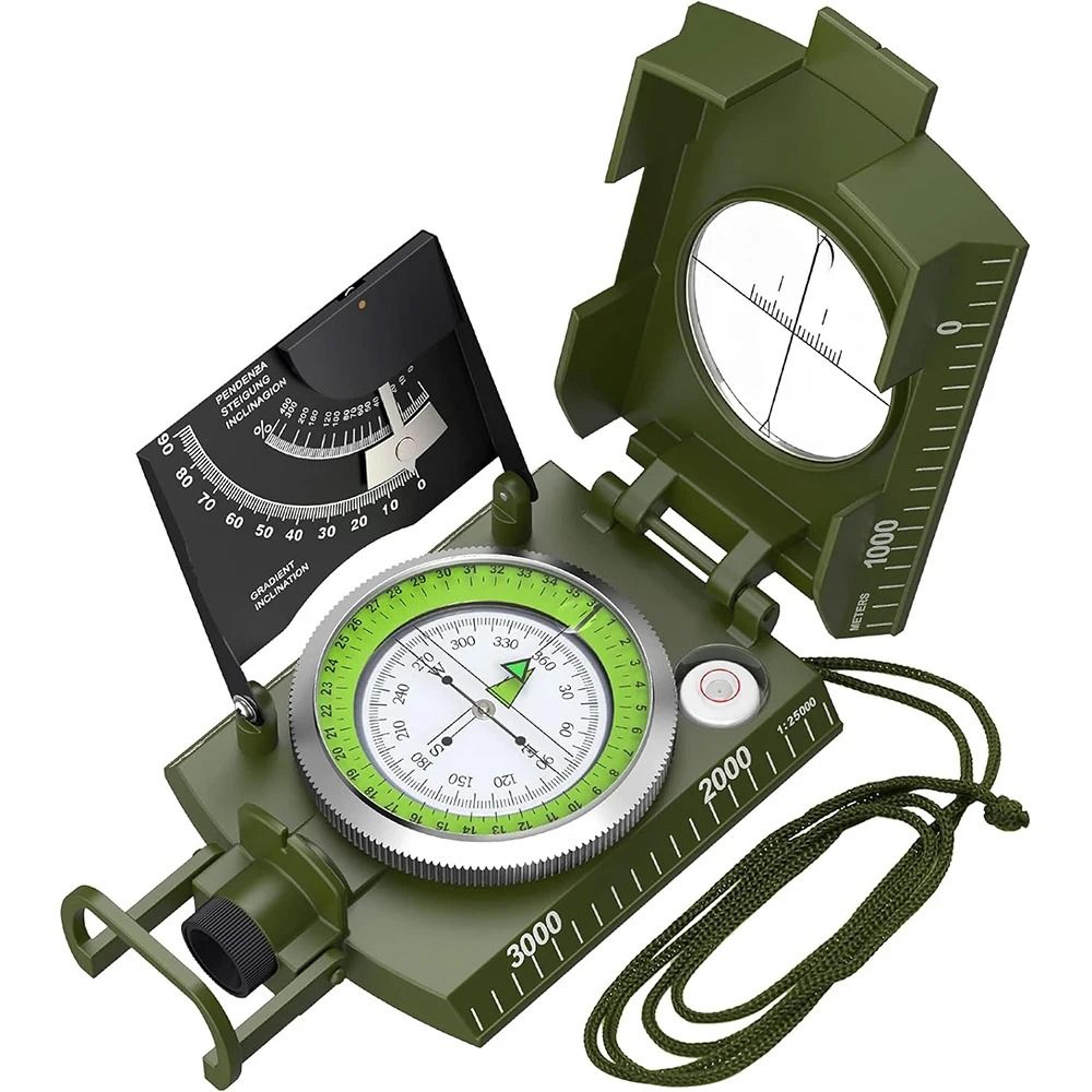 multifunctional high precision waterproof military compass for outdoor survival