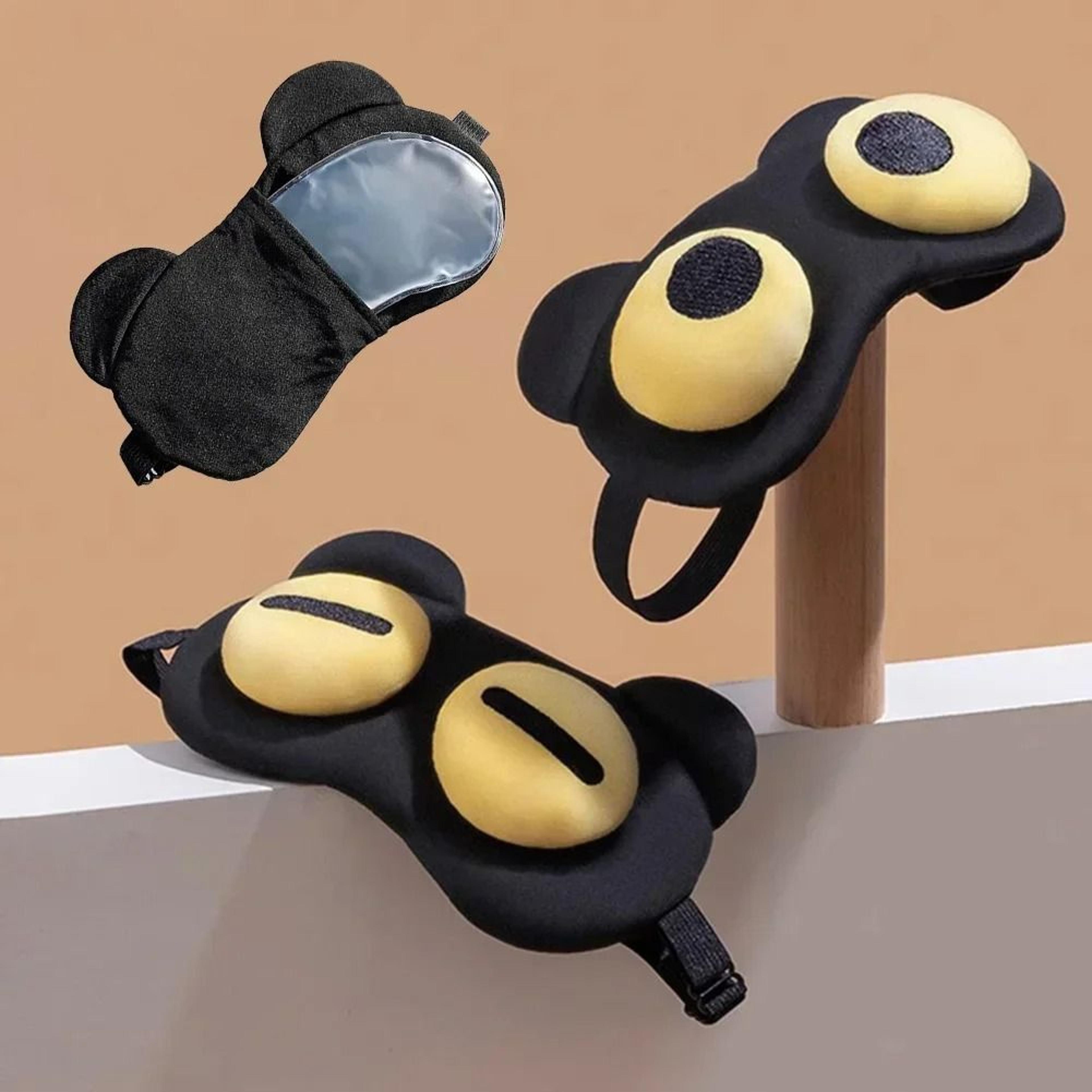 breathable polyester eye mask for sleeping with elastic strap for travel and home use