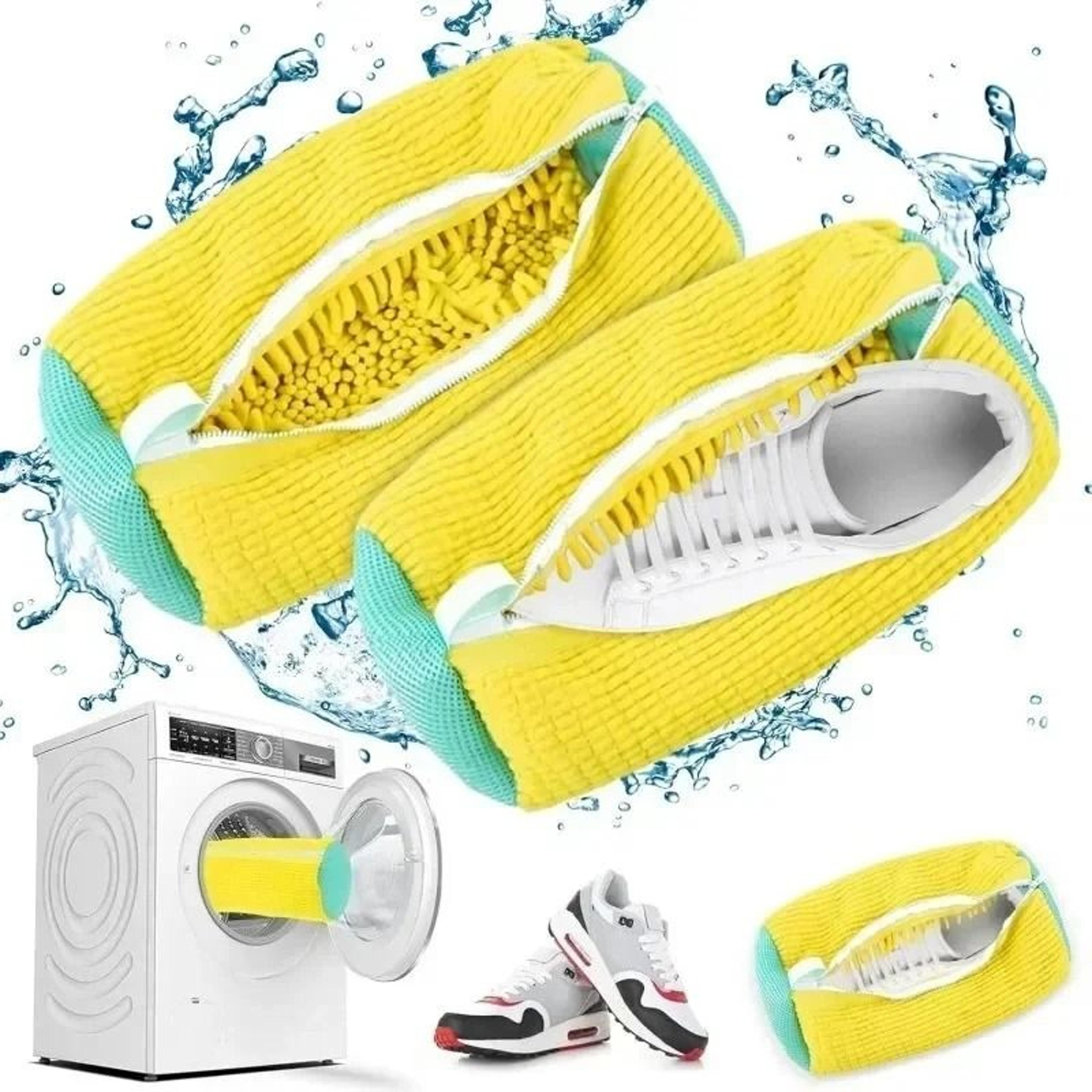 machine washable shoe washing and drying bag with adjustable strap
