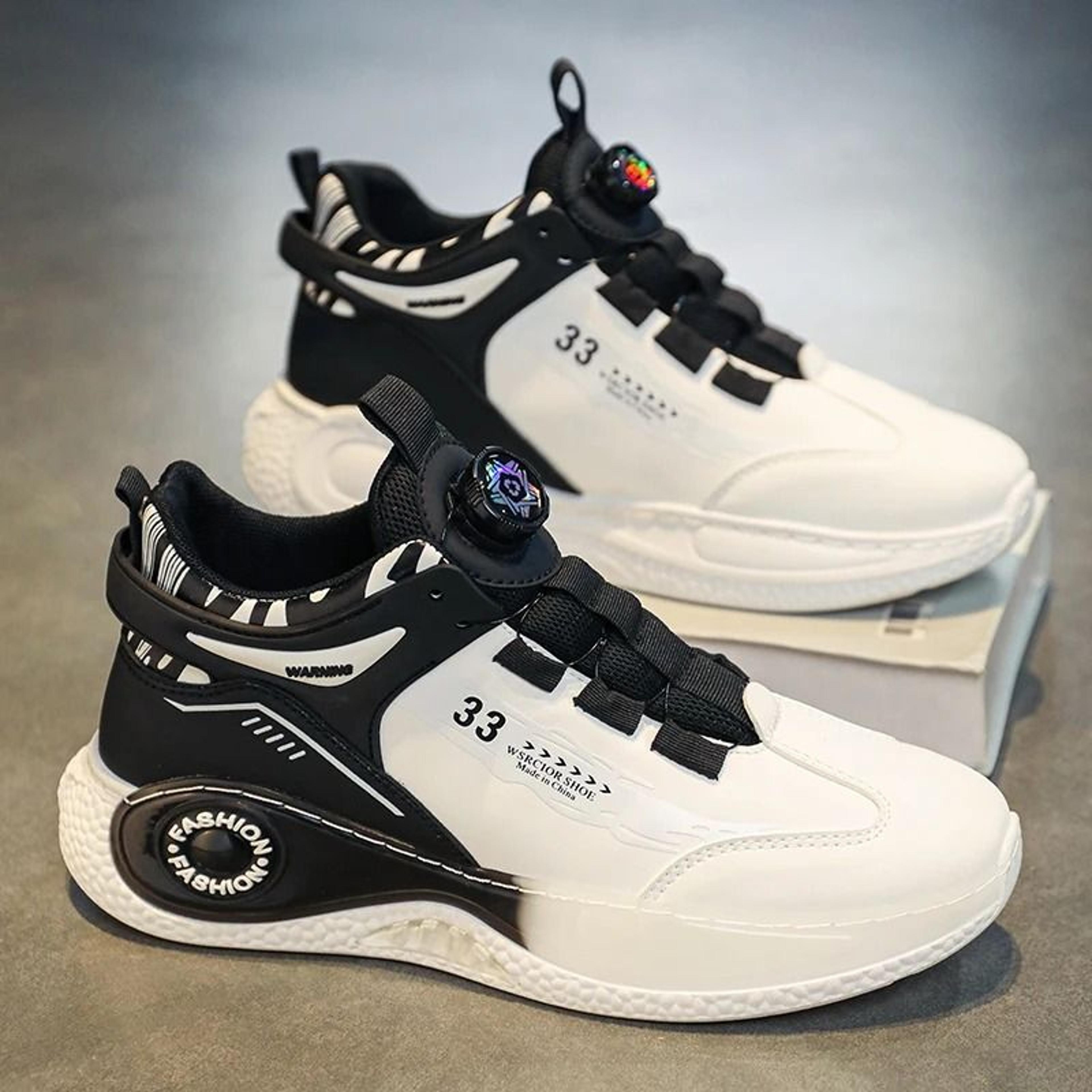 mens rotating buckle outdoor sneakers comfortable non slip lace up shoes