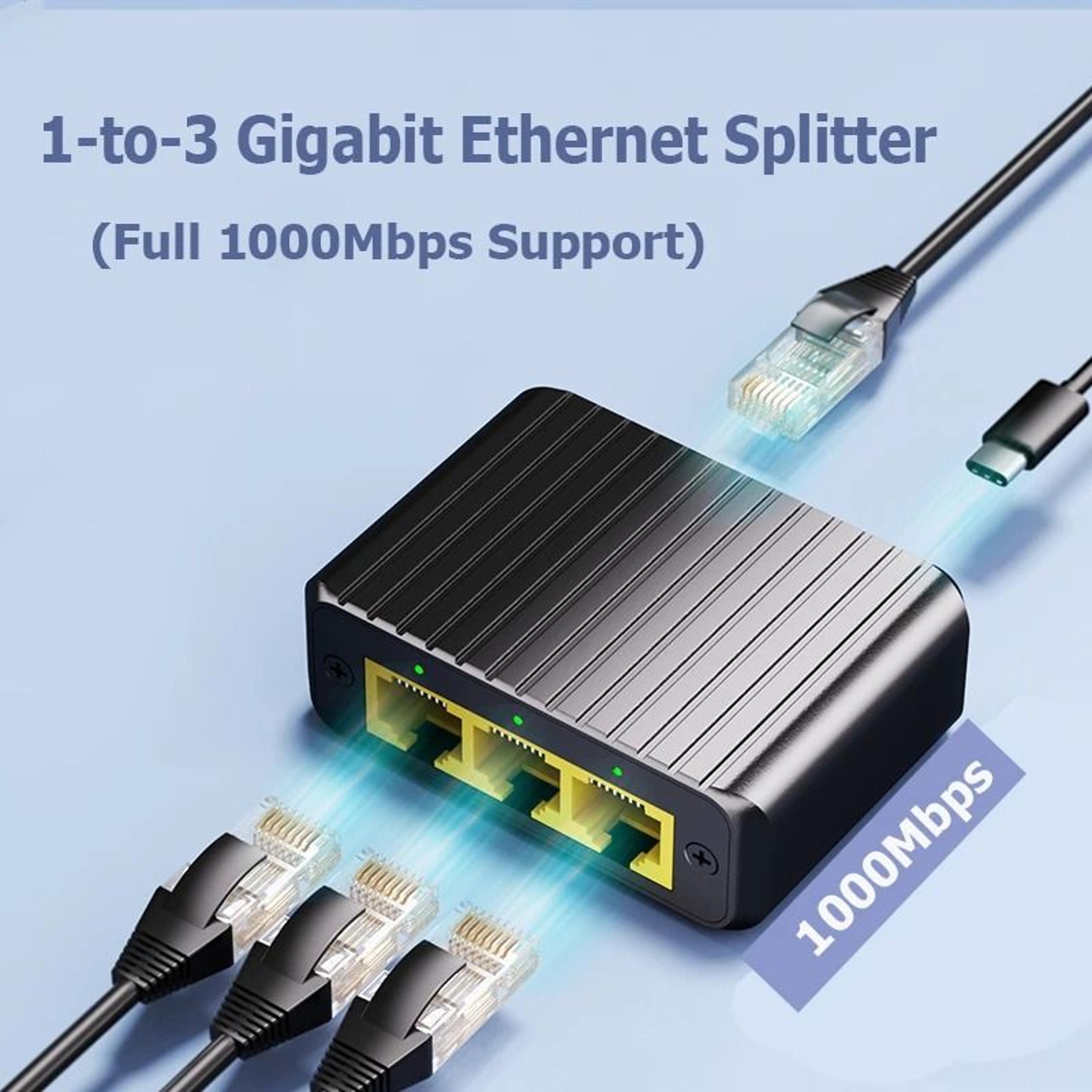 gigabit 4 port ethernet network switch 1000 mbps for home and office