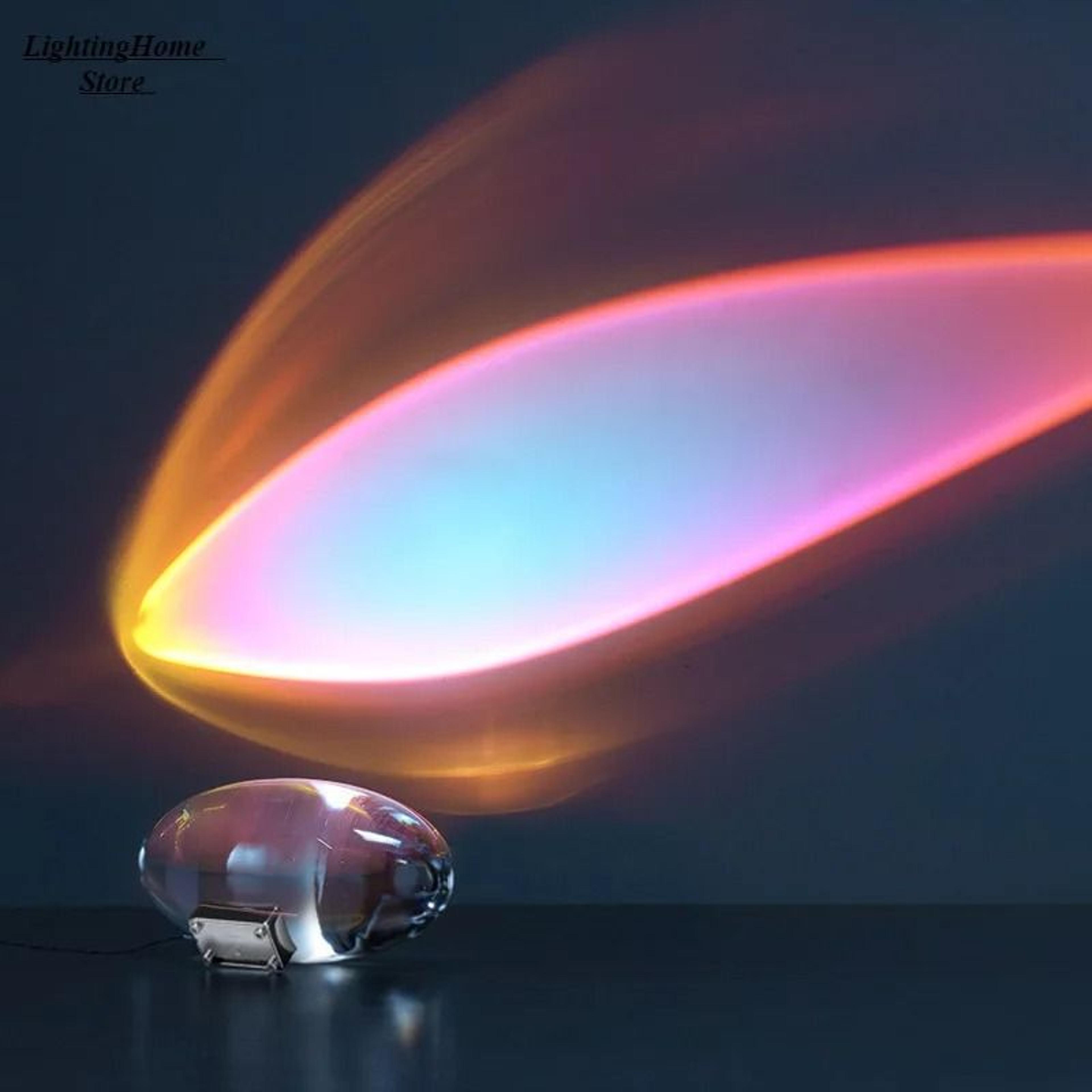 italian designer led crystal table lamp eye of the sky egg shaped lamp