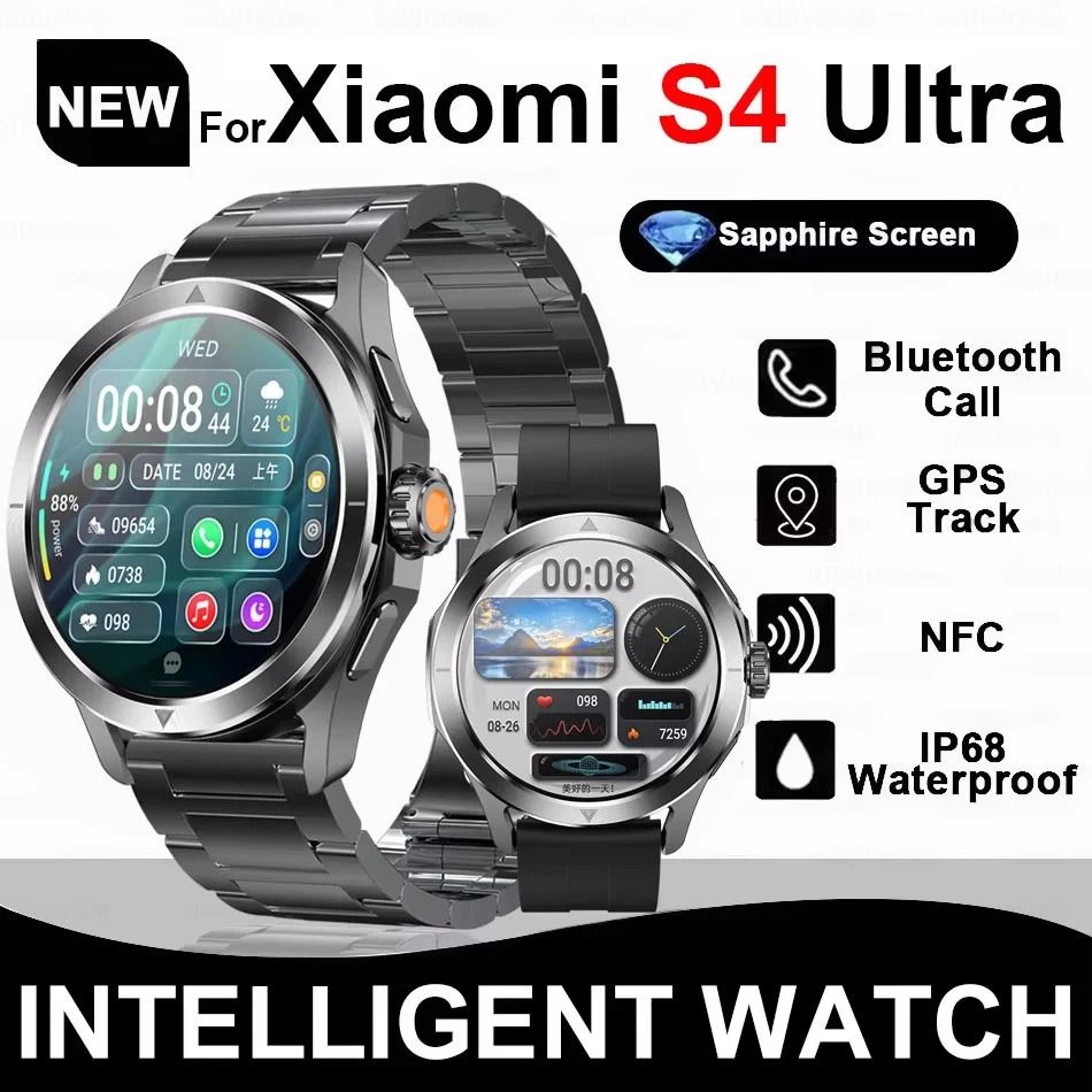 xiaomi s4 ultra outdoor sports smart watch with amoled display gps and heart rate tracking