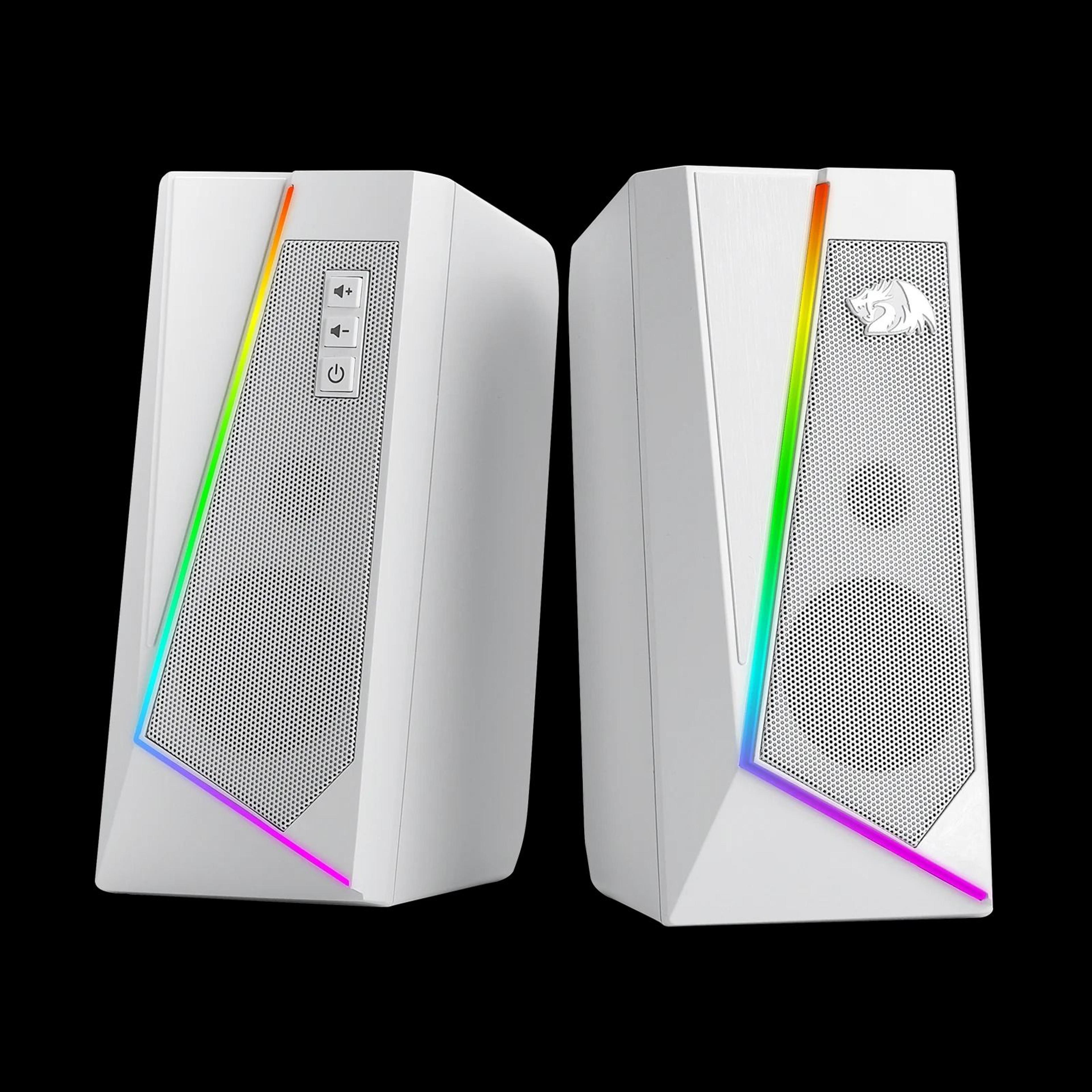 redragon gs520 rgb desktop stereo speakers with led lighting and enhanced sound