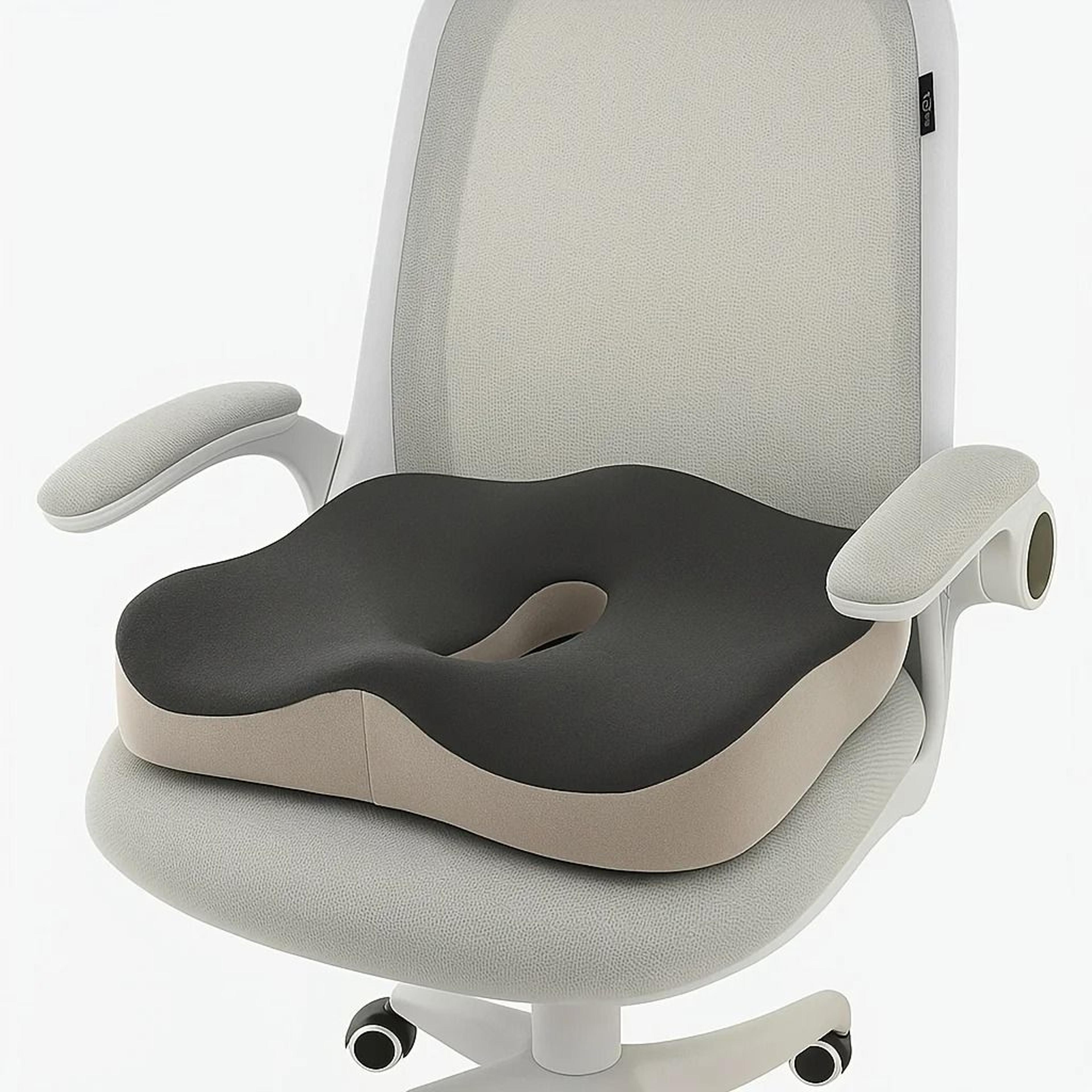 memory foam seat cushion with ergonomic pressure relief design