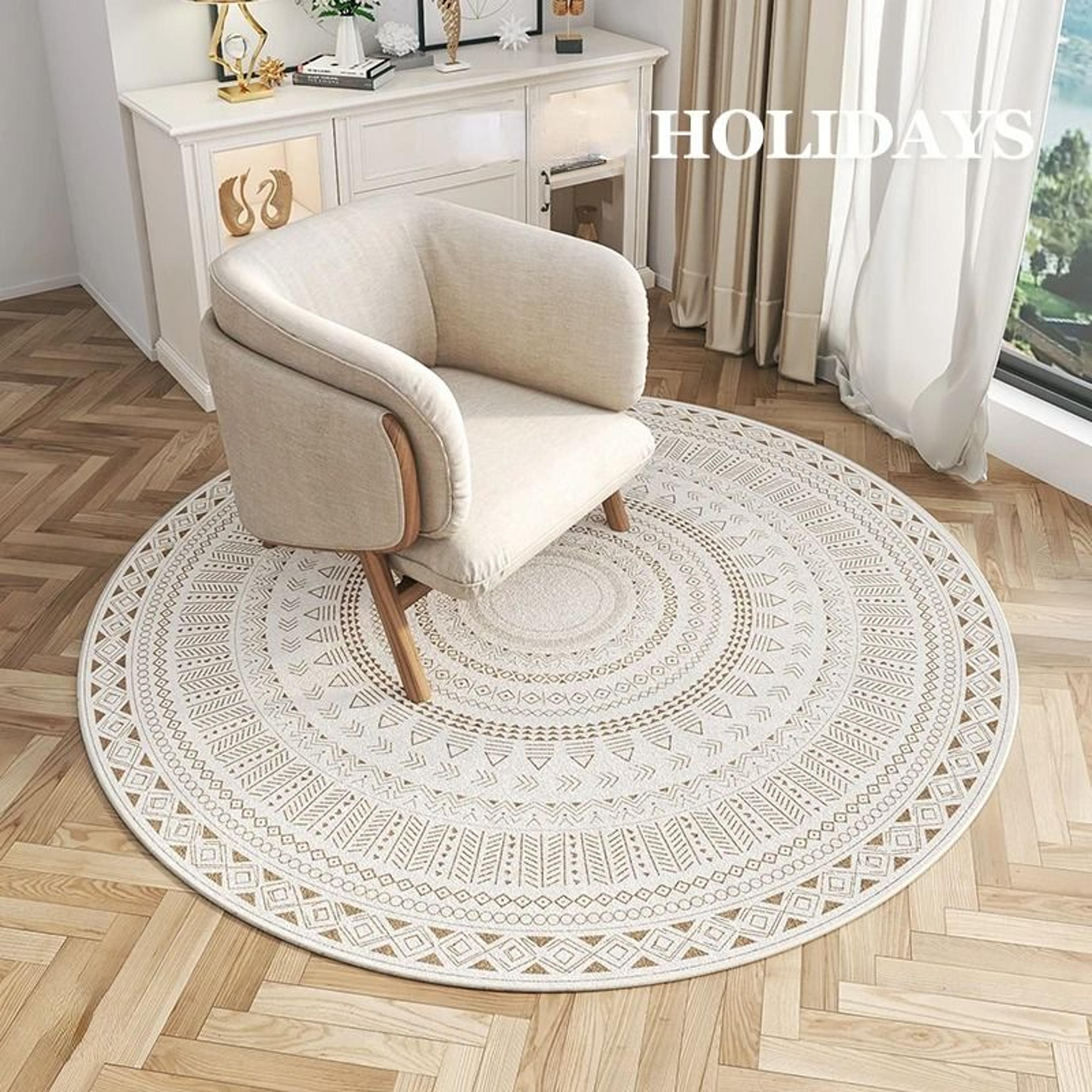 morocco round carpet soft non slip washable living room floor mat