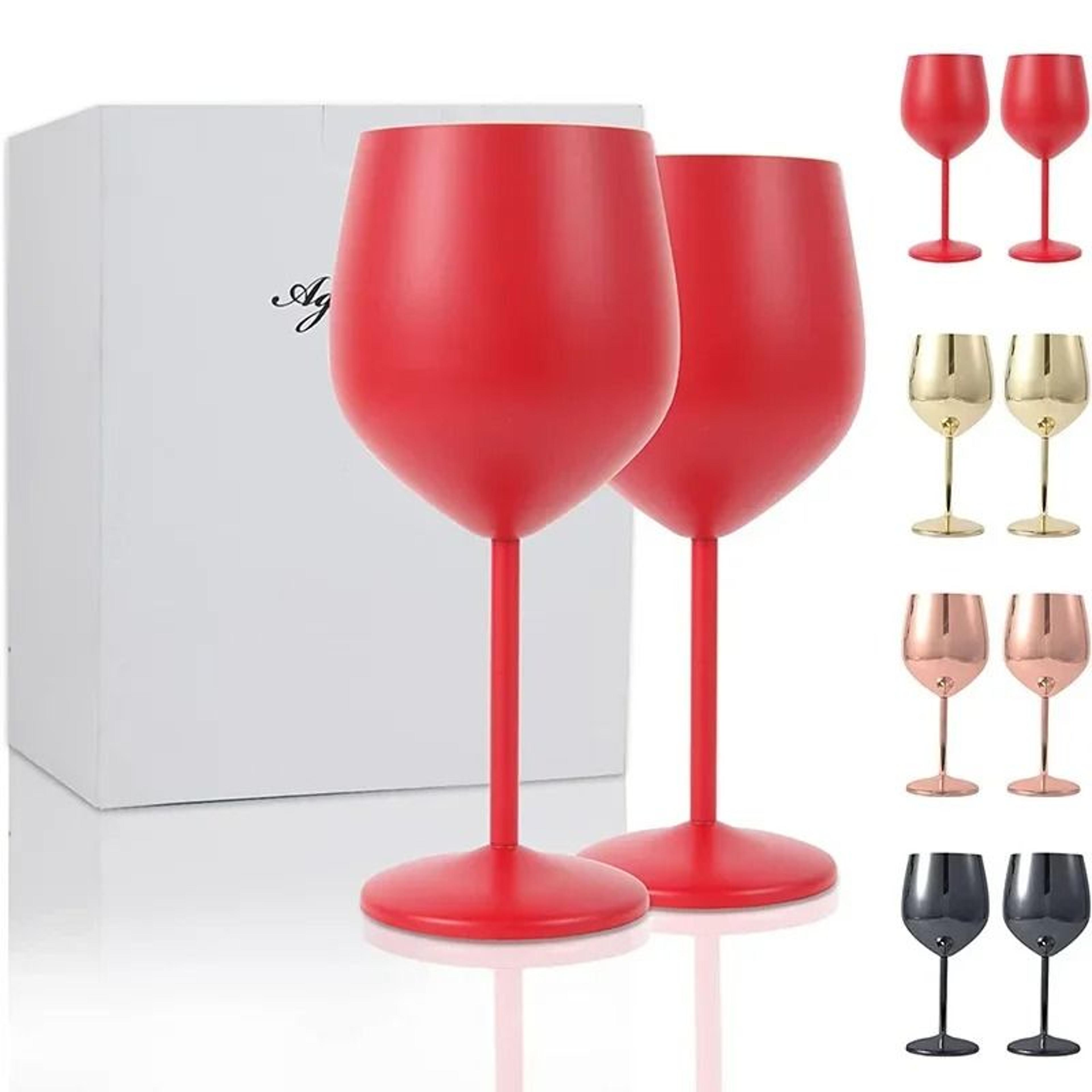 stainless steel goblet wine glass 180 ml portable cocktail chalice