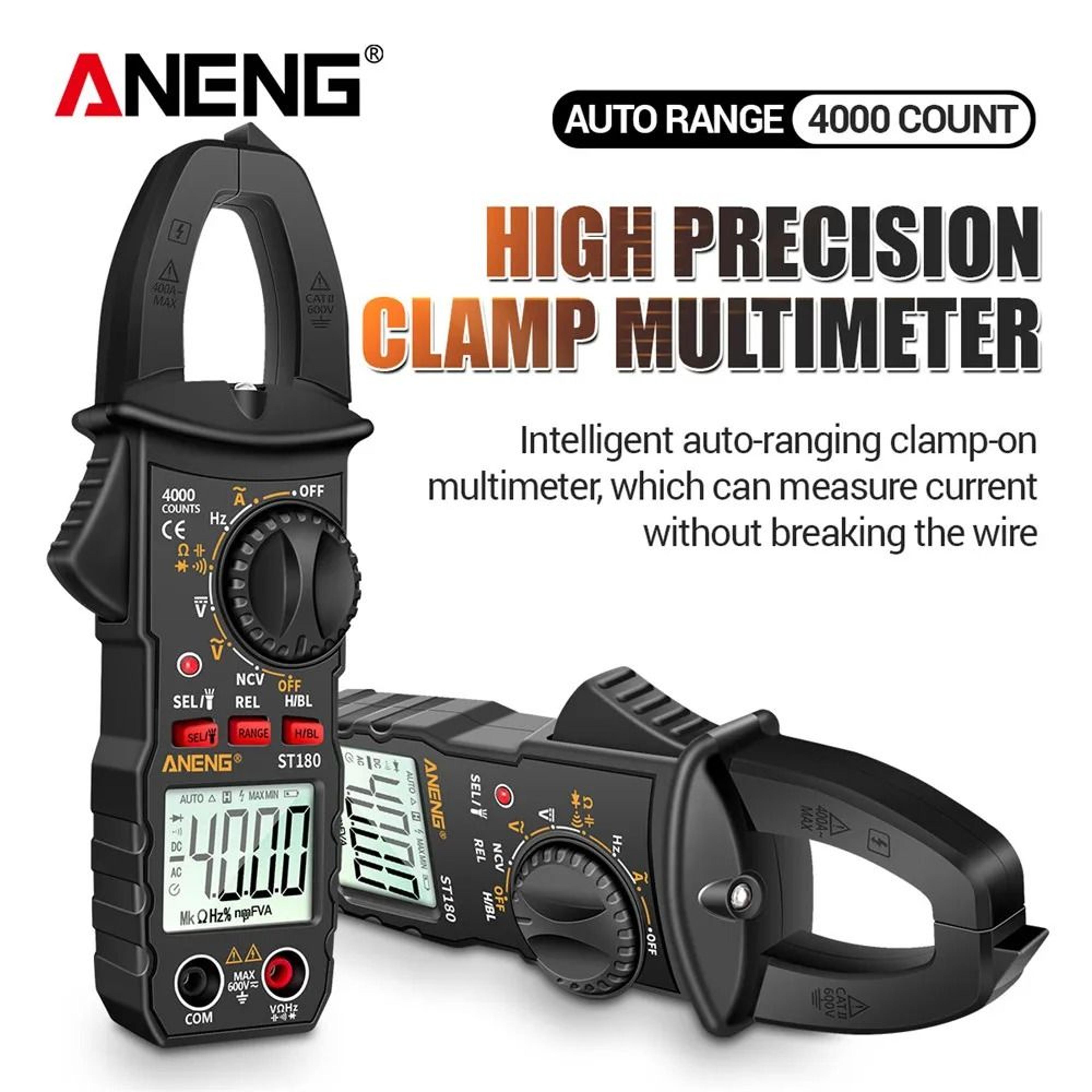 aneng st180 digital clamp meter multimeter with ncv function and backlit display