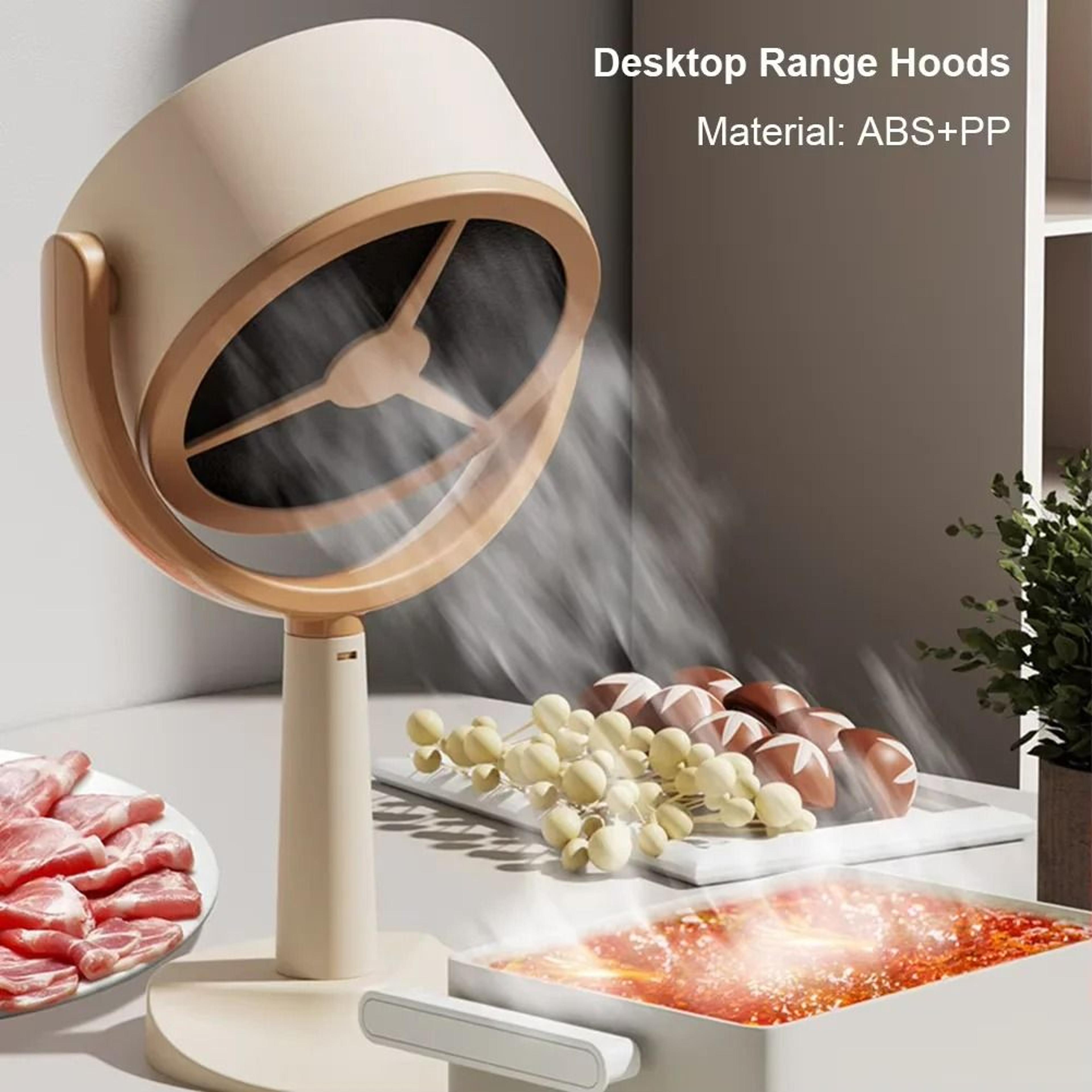 portable desktop range hood adjustable angle kitchen exhaust ventilator with strong suction for home cooking and bbq