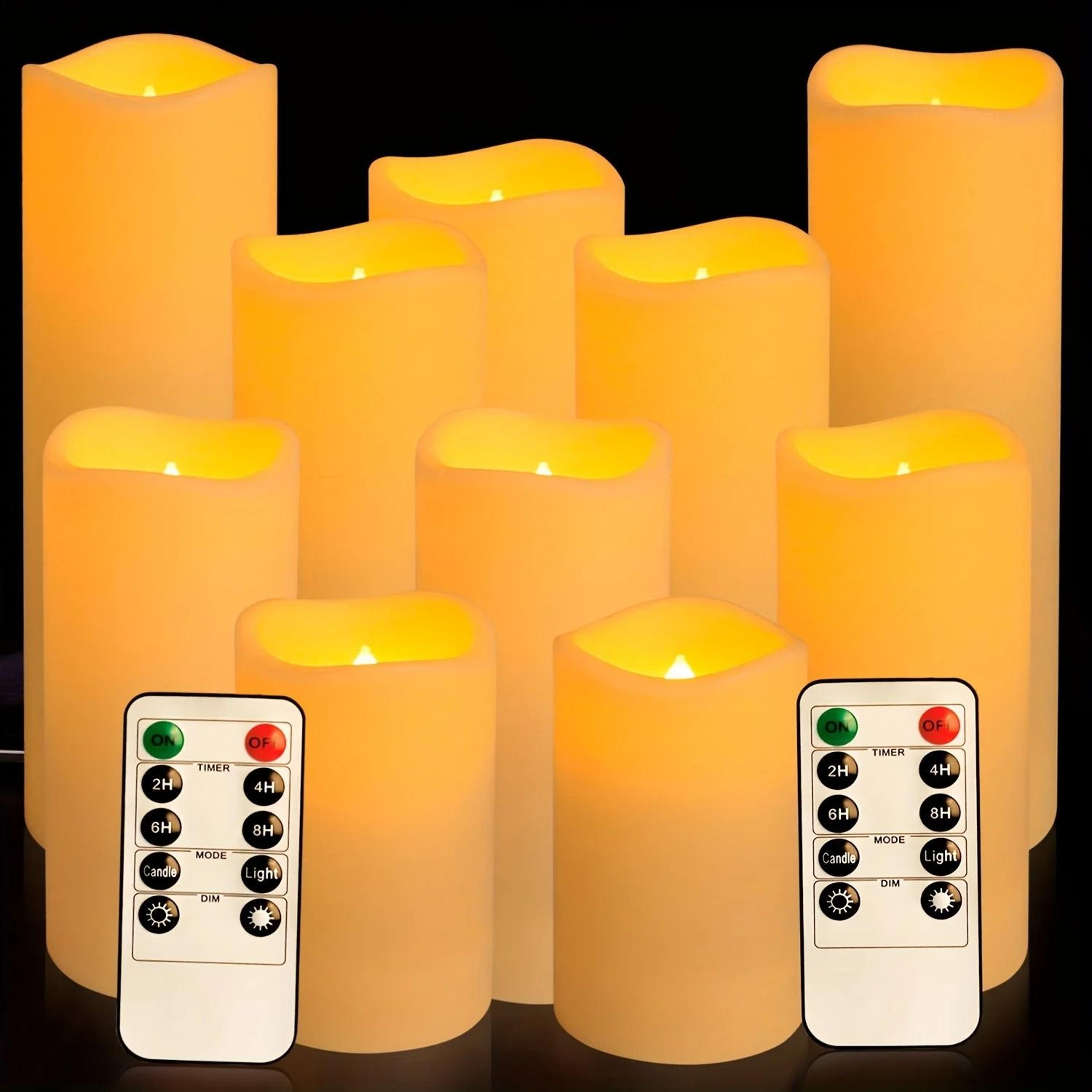 flameless led candles with remote control and timer waterproof battery operated for indoor and outdoor use