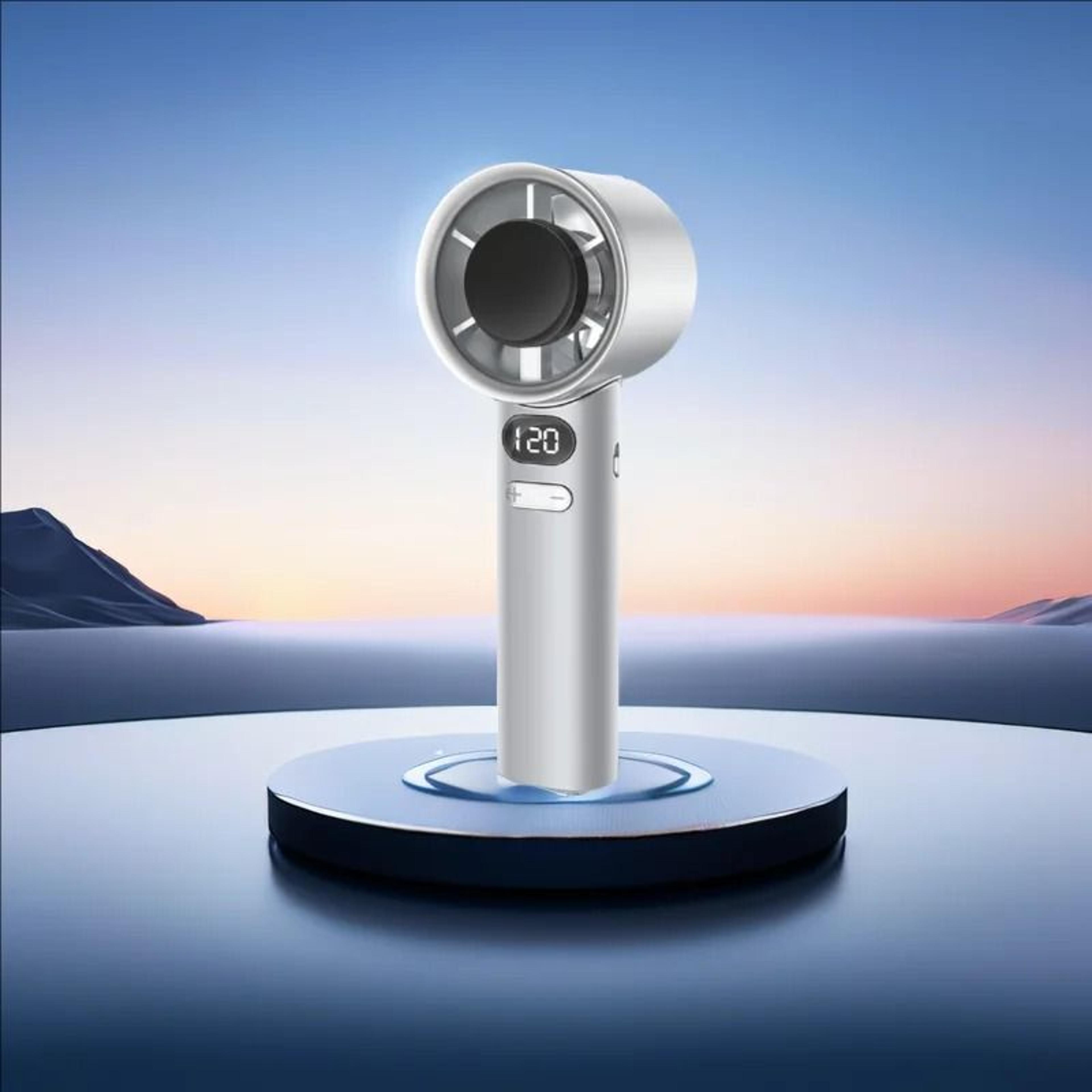 portable usb rechargeable bladeless handheld fan with adjustable speeds